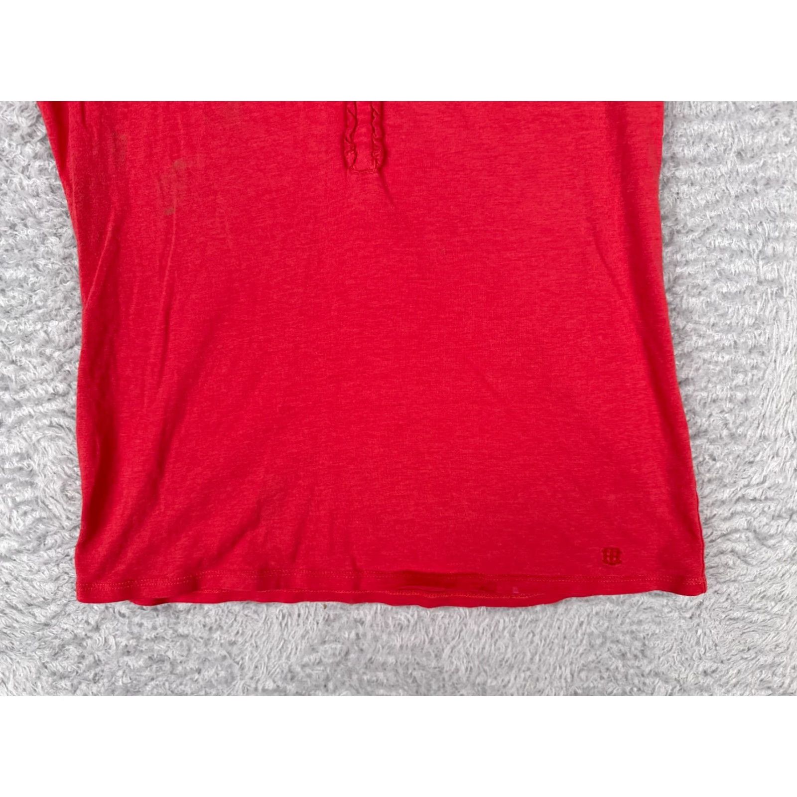 Tommy Hilfiger Tommy Hilfiger Womens T-Shirt Petite PXS Pink V-Neck Cotton Blend Casual Sports Size XS / US 0-2 / IT 36-38 - 5 Thumbnail