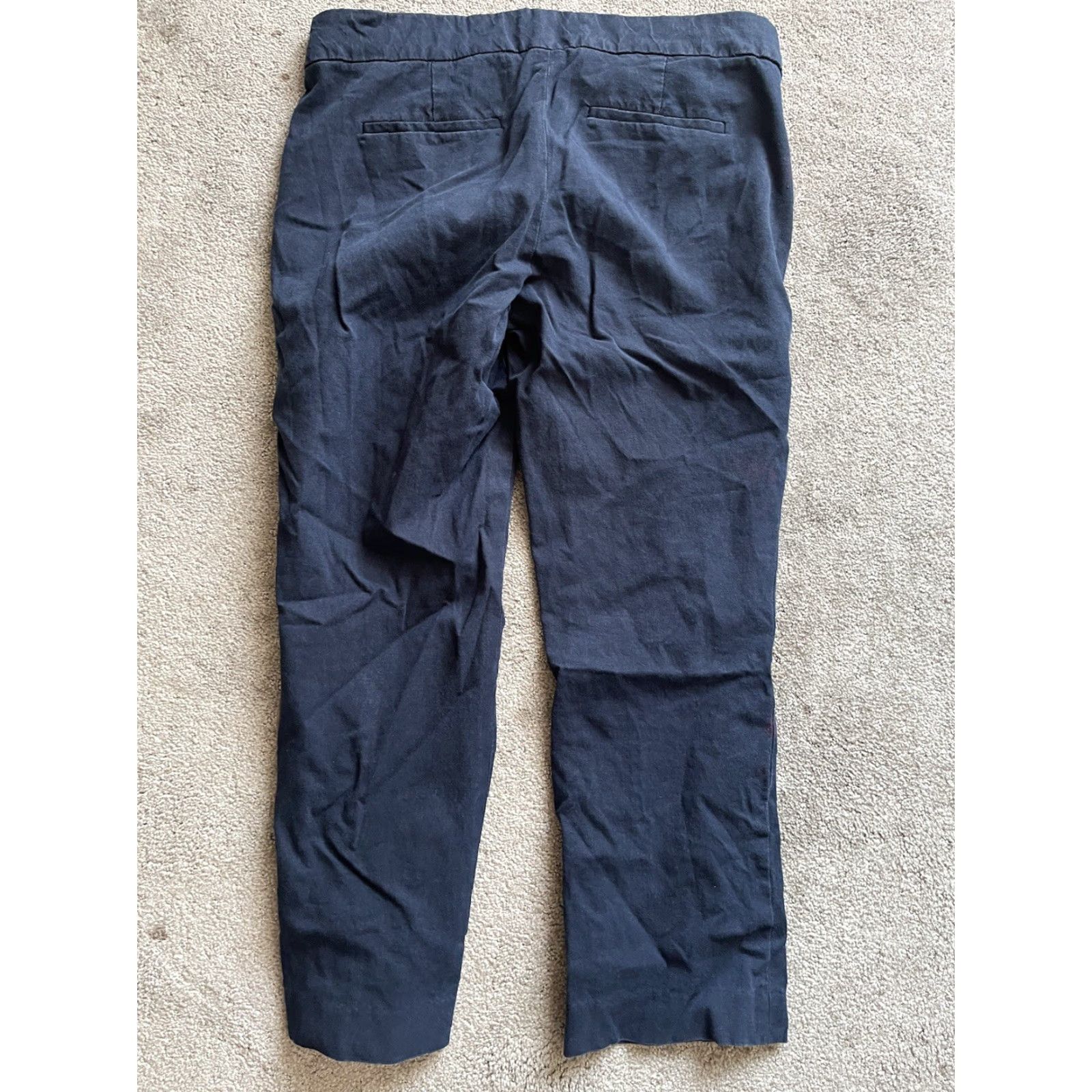 J.Crew J.Crew Women's Cropped Dress Pants Navy Blue Campbell Size 4 Size 27" / US 4 / IT 40 - 3 Thumbnail