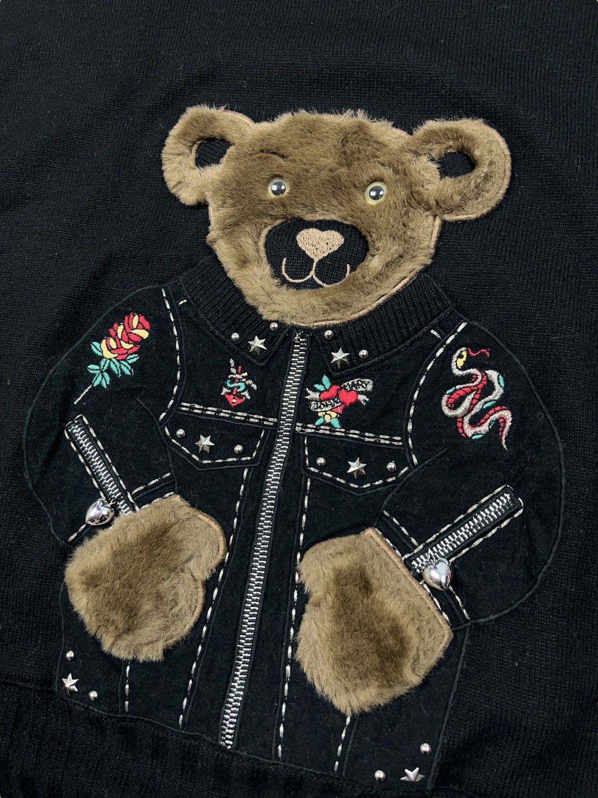 Carlo Colucci × Vintage Vintage Atenzione by Carlo Colucci Bear Sweater Size M / US 6-8 / IT 42-44 - 4 Thumbnail
