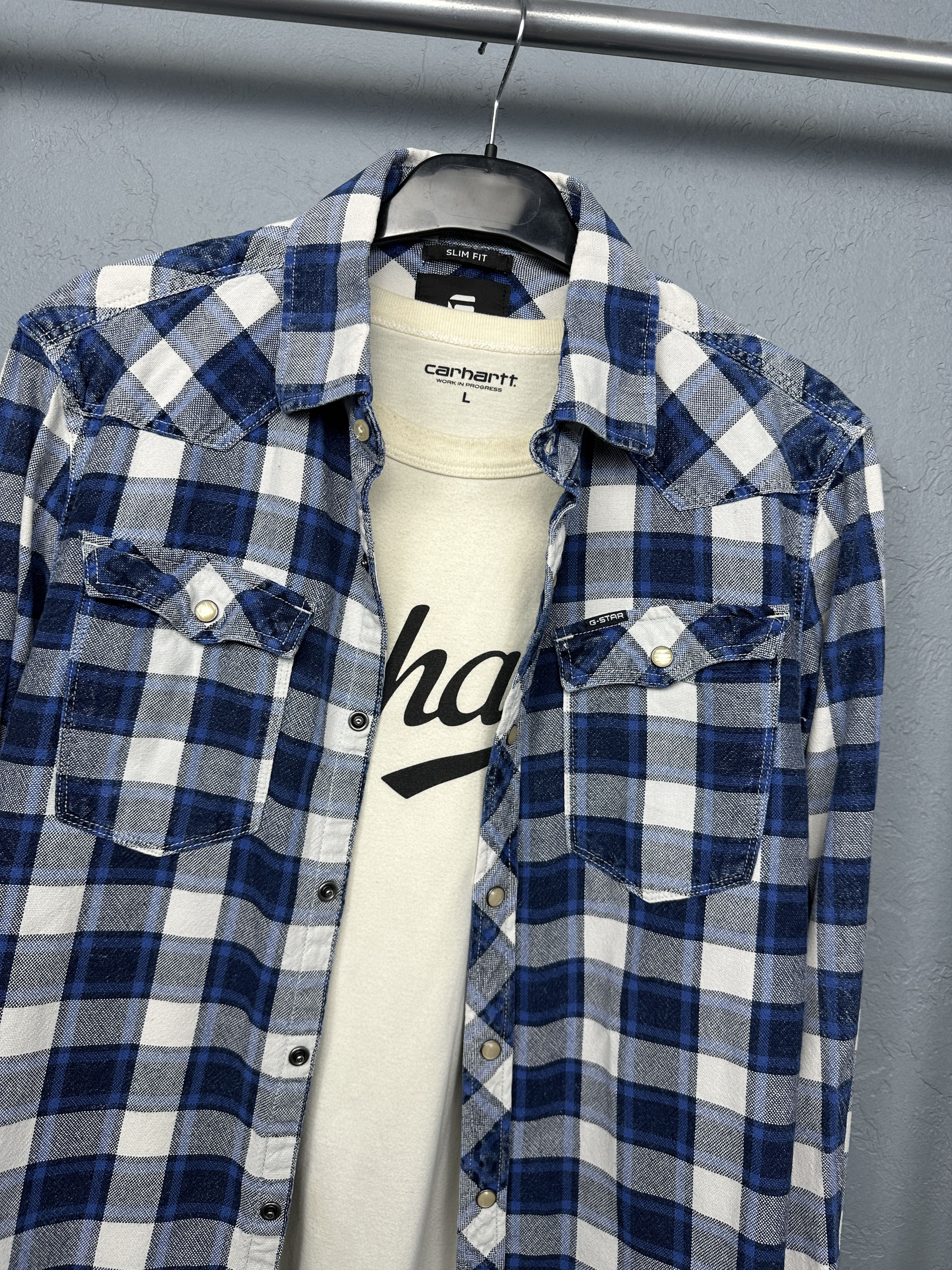 G-Star G Star Raw 3301 Mens Flannel Plaid Shirt Size US S / EU 44-46 / 1 - 2 Thumbnail