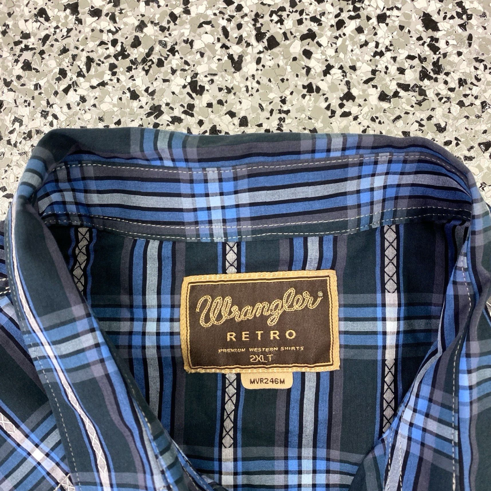 Wrangler Wrangler Shirt Men 2XLT Plaid Western Retro Pearl Snap Cowboy Button-Up Long Sleeve Vol. New with Tags Size US XXL / EU 58 / 5 - 3 Thumbnail