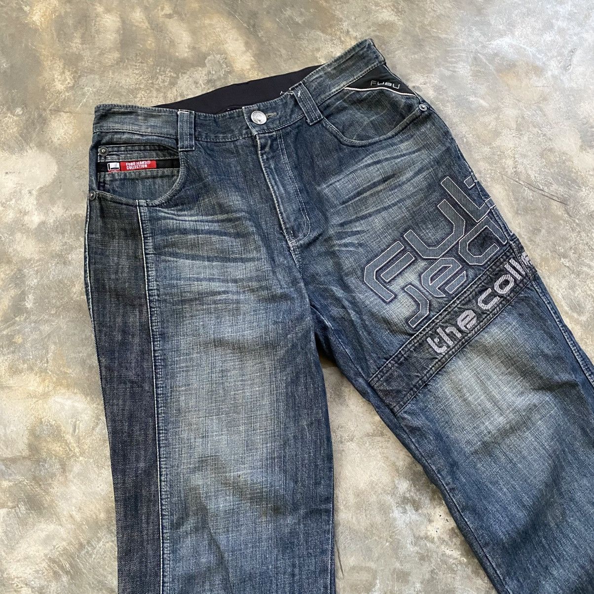 Fubu Fubu The Colection Y2K Style Denim Pants Size US 35 - 2 Thumbnail