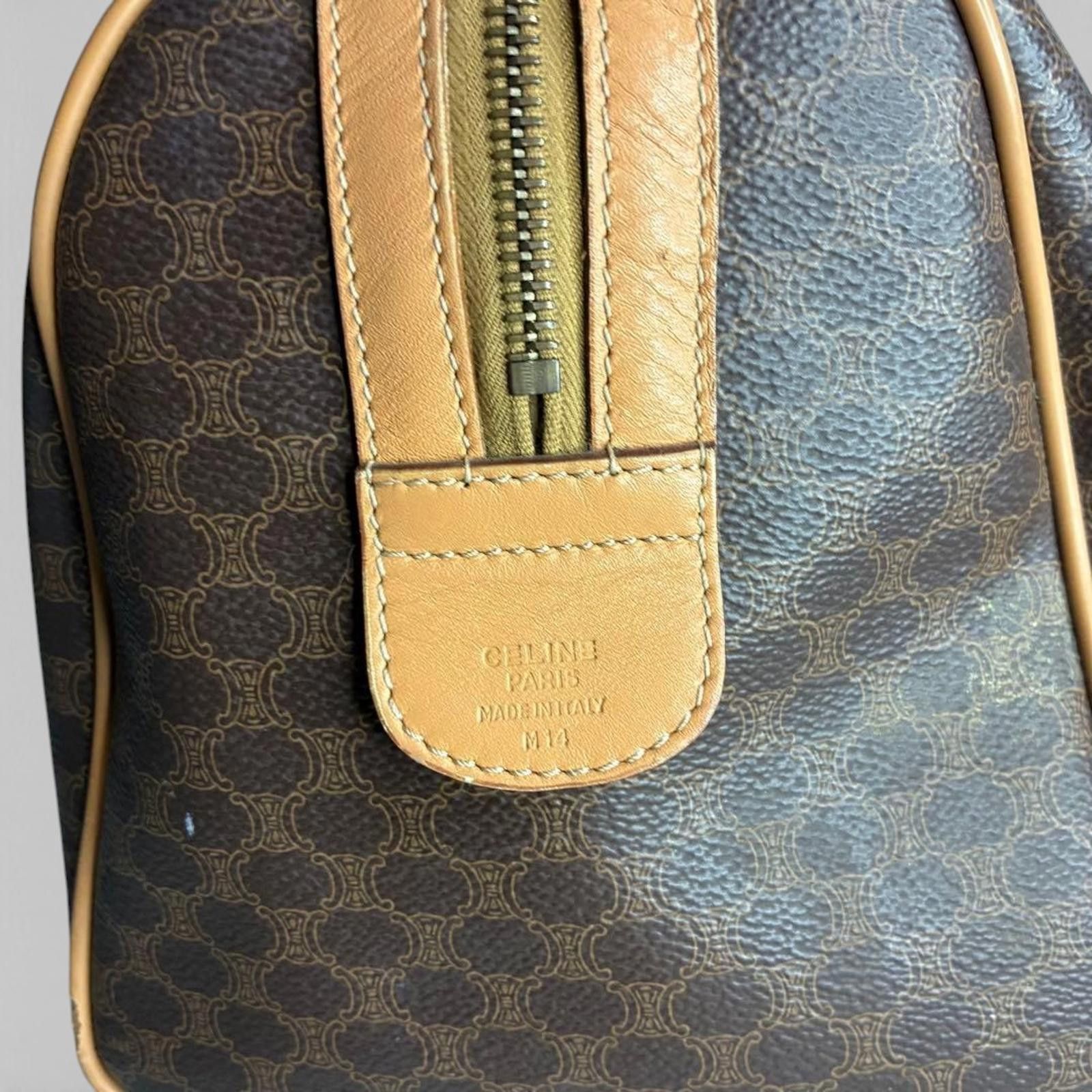 Celine Celine - Brown Monogram Canvas Leather Handbag Size ONE SIZE - 4 Thumbnail