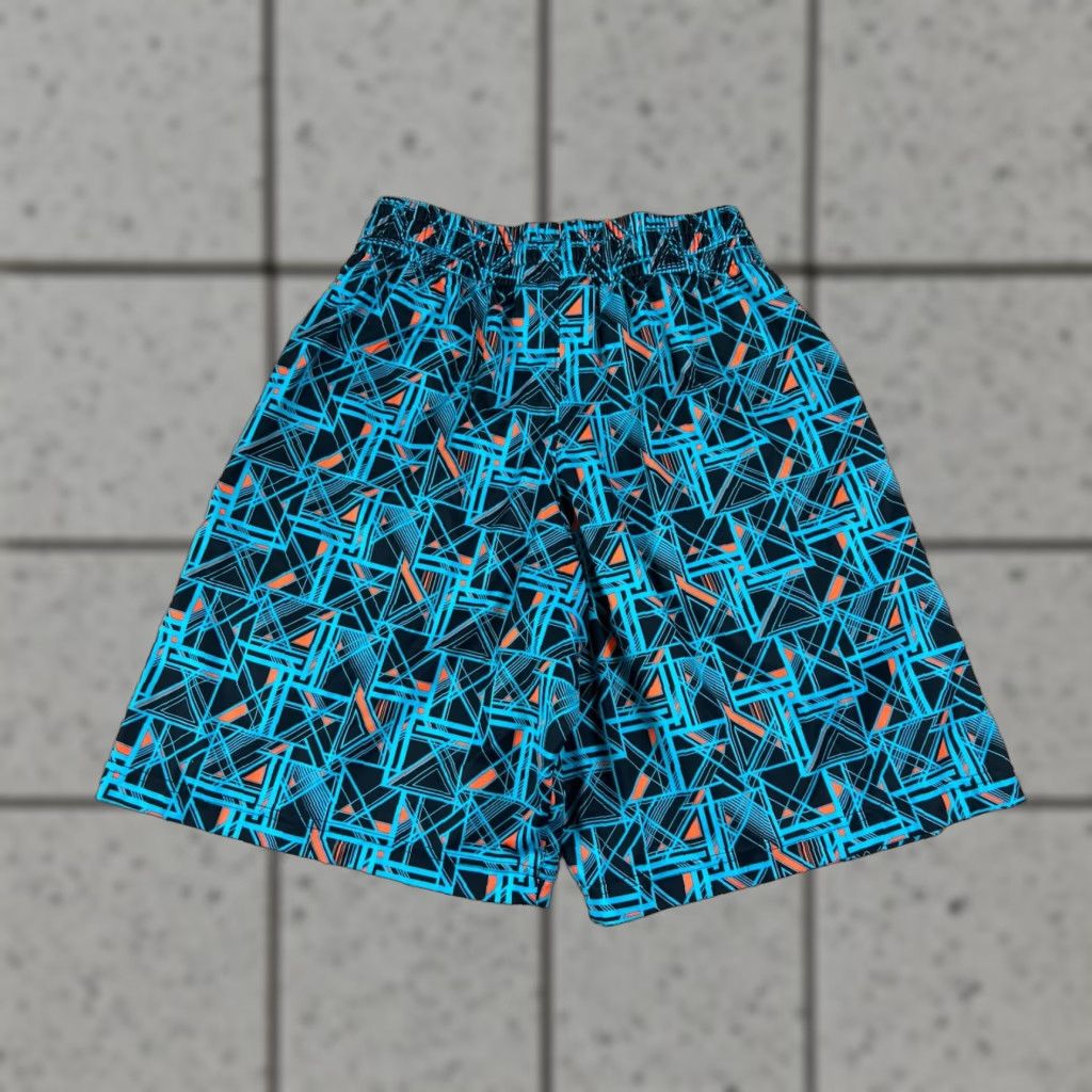 Under Armour Mens Under Armour Athletic Shorts Geometric Print Blue Orange Size S Short Regular Men Size US 29 - 1 Thumbnail