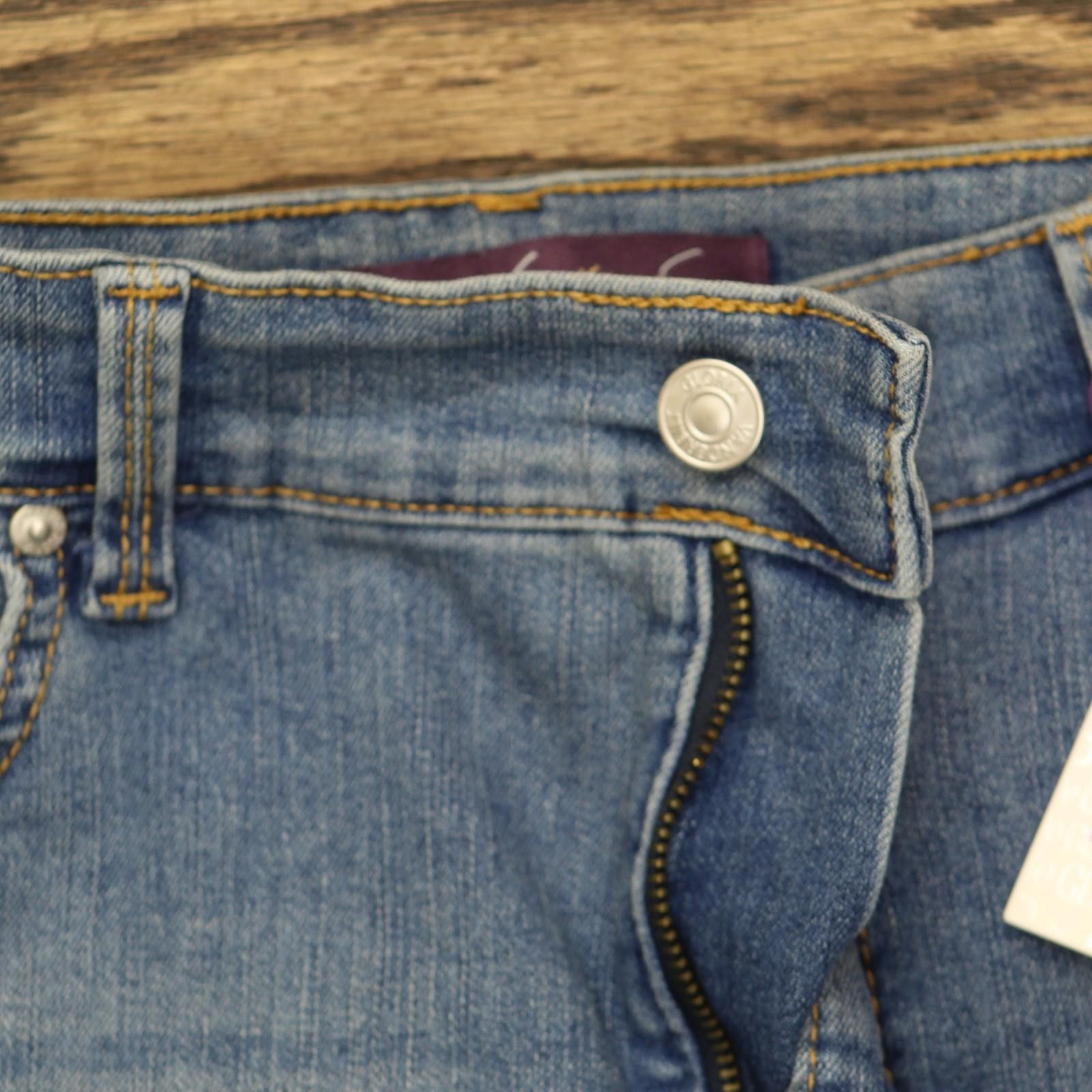 Designer Nwt Gloria Vanderbilt Crop Jeans Banaba Blue Hem Stones 8 Size 30" / US 8 / IT 44 - 6 Thumbnail