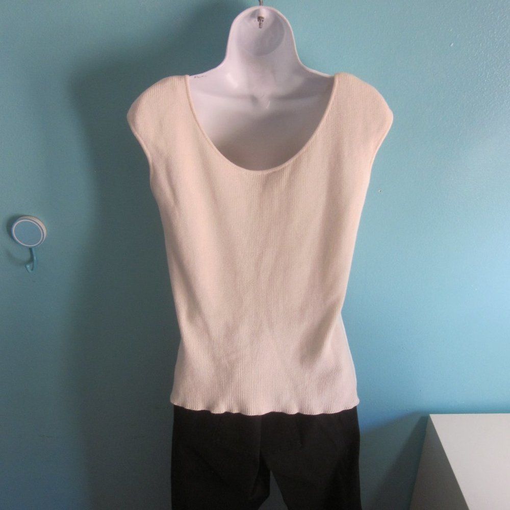 Other Dusan Ivory Knit Cotton Sweater Tank Women’s Size Large Size L / US 10 / IT 46 - 8 Thumbnail