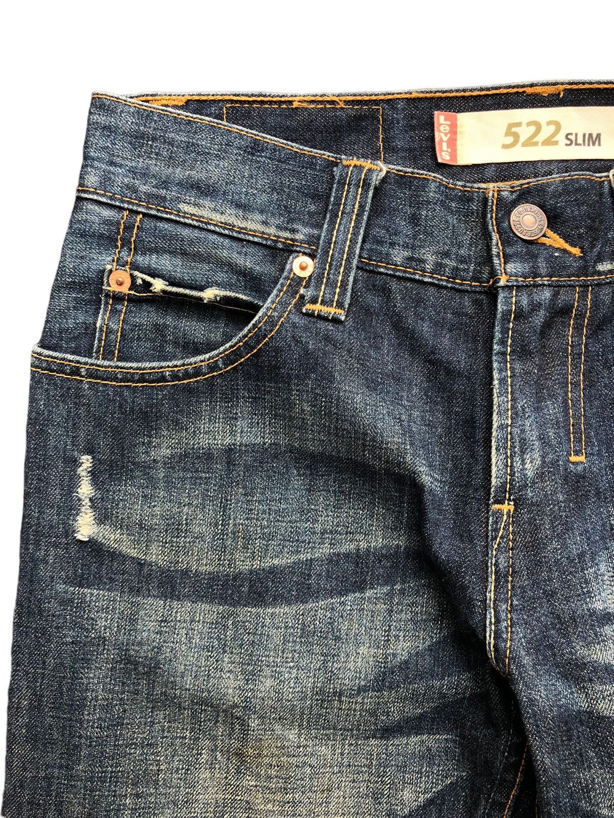Levi's Vintage Levi's 522 Clawmark Distressed Denim Size US 31 - 5 Thumbnail