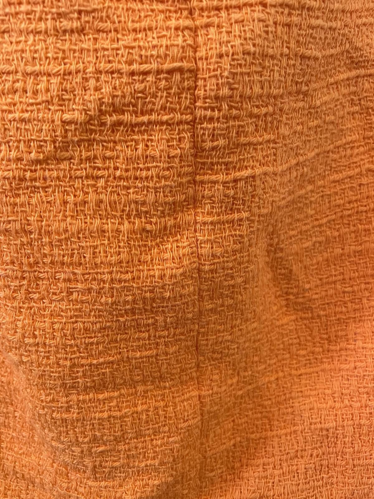 Zara Zara Orange Tweed Mini Skirt with Ruffle Hem Size 40" / US 18 - 4 Thumbnail