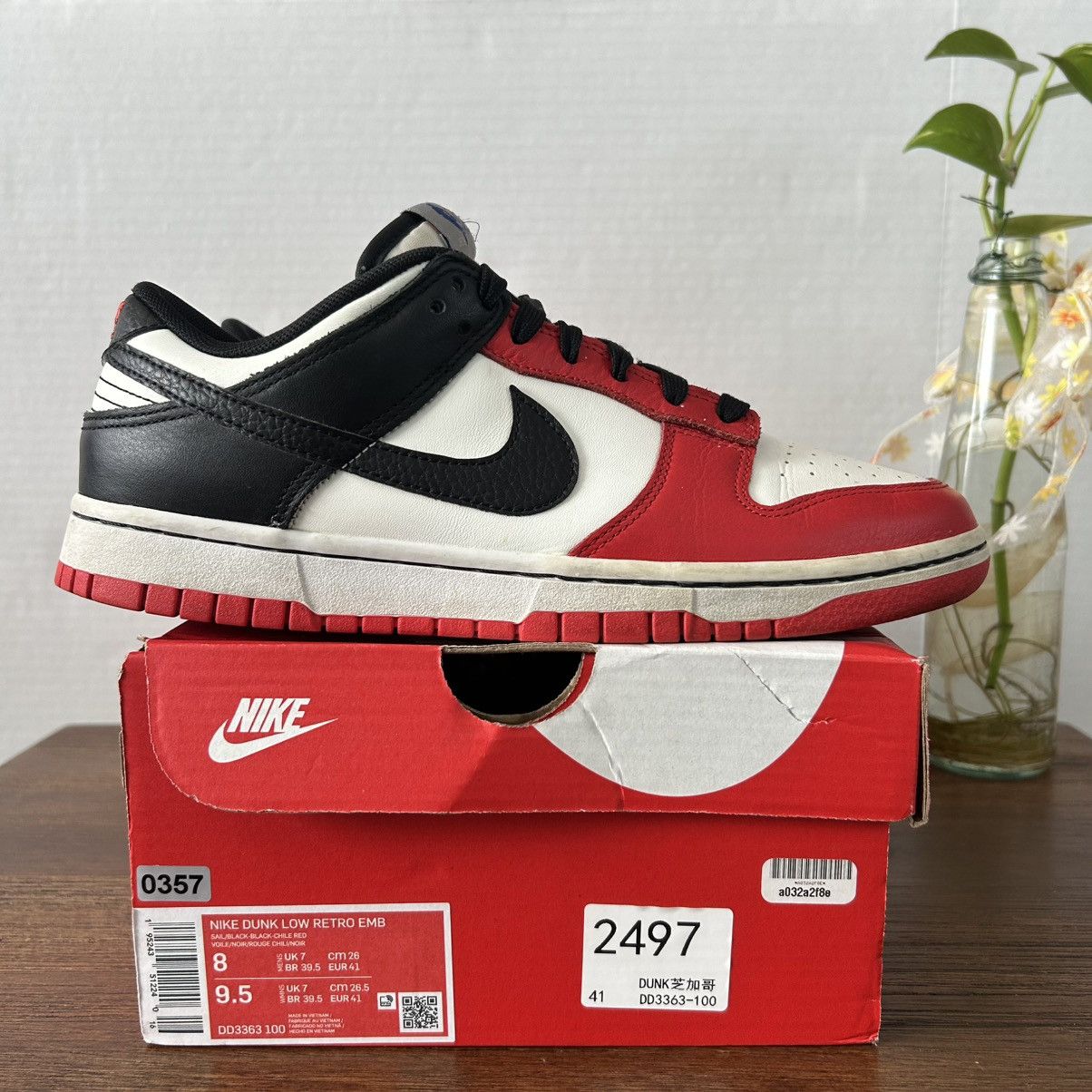 Nike Nike Dunk Low Chicago Size M8/W9.5 Size US 8 / EU 41 - 1 Thumbnail
