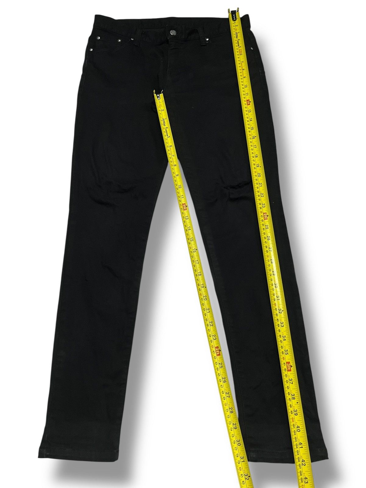 Tornado Mart Tornado mart Vintage Japan - Stretch, Skinny Black Jeans Size US 33 - 10 Thumbnail