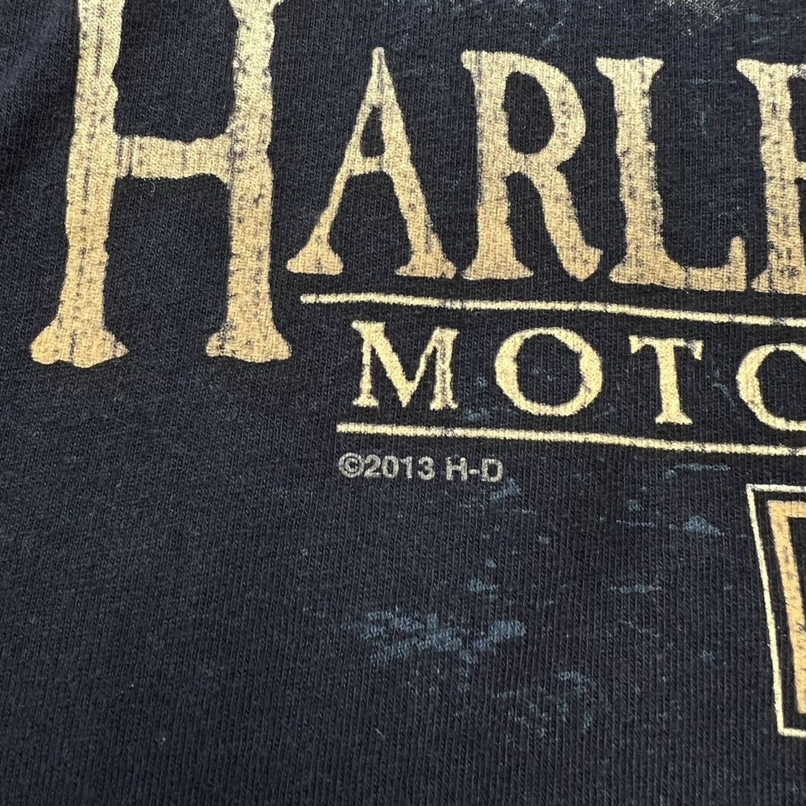Harley Davidson × Vintage VTG 2013 Harley Davidson T Shirt 4XL Double Sided Biker Tee Size US XXL / EU 58 / 5 - 3 Thumbnail