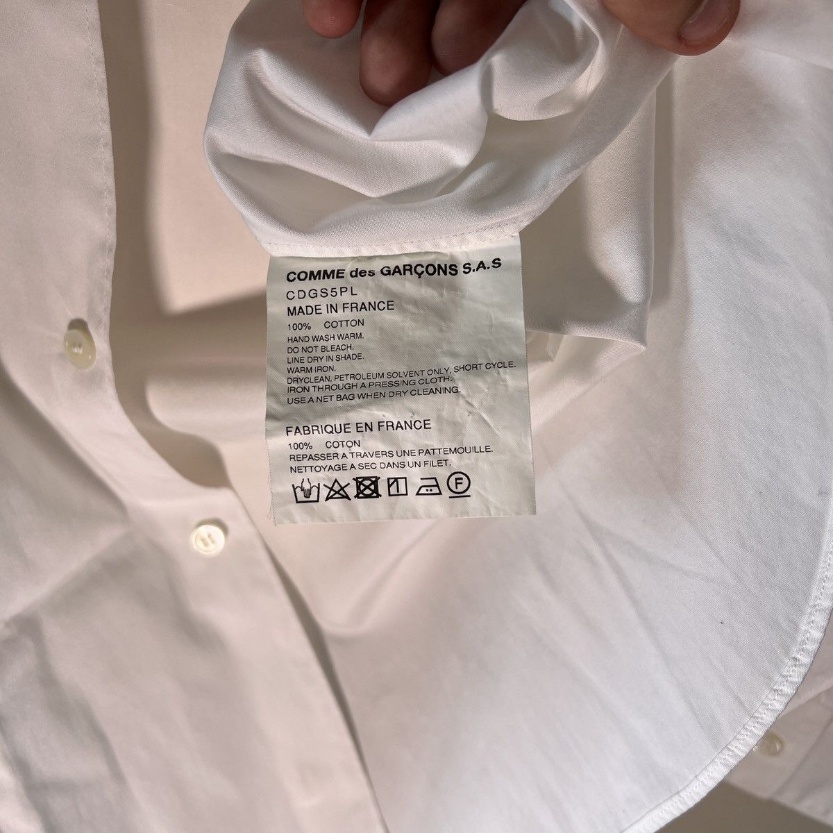 Comme des Garcons Comme des garcons Shirt Homme white Size US L / EU 52-54 / 3 - 4 Thumbnail