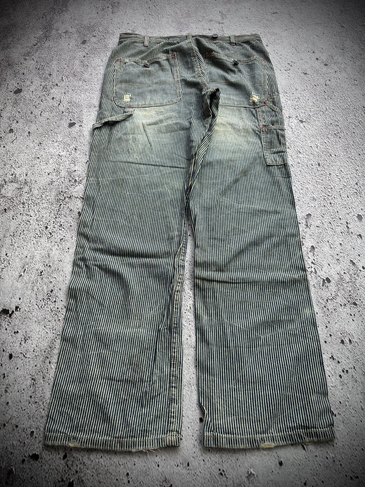 Hysteric Glamour 2000's Carpenter stripe Bootcut style Pants Size US 32 / EU 48 - 1 Thumbnail