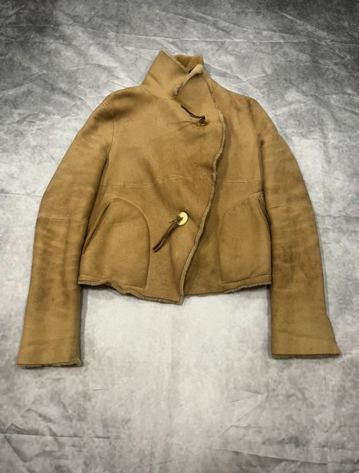 Issey Miyake Issey Miyake Shearling Leather Jacket Vintage Avant Garde Size M / US 6-8 / IT 42-44 - 2 Thumbnail