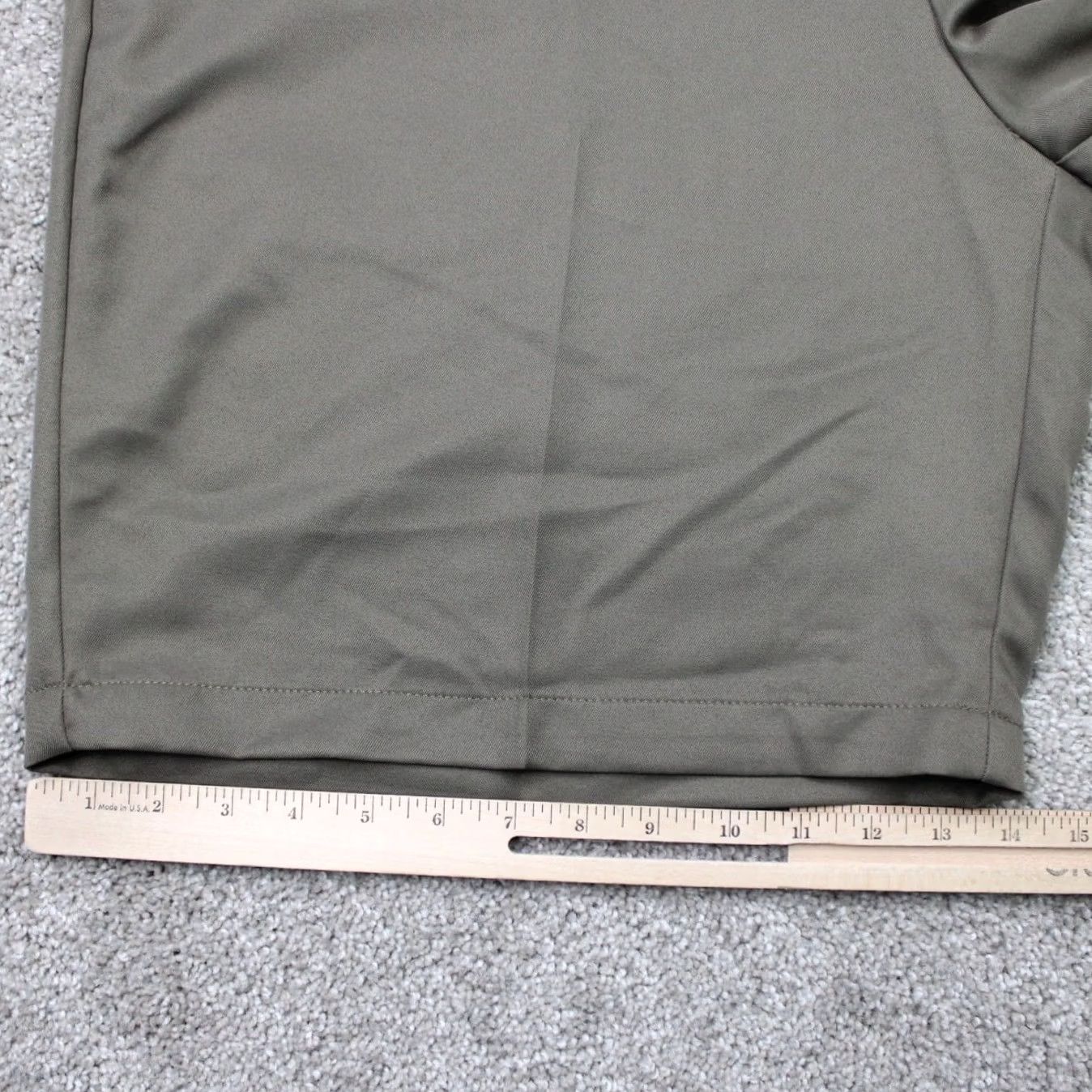 Haggar Haggar Mens 44 Brown Flat Front Non Iron Quick Dry 9.5 Inseam Chino Shorts NWT Regular Rise 10-12 In Cotton Polyester Pockets Button Zipper Size US 44 / EU 60 - 4 Thumbnail