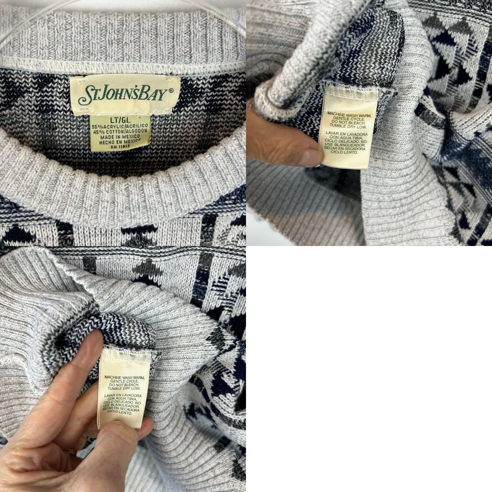 Vintage VINTAGE Southwestern Pullover Sweater 90s Mens Latge Tall Acrylic Cotton Size US L / EU 52-54 / 3 - 8 Thumbnail