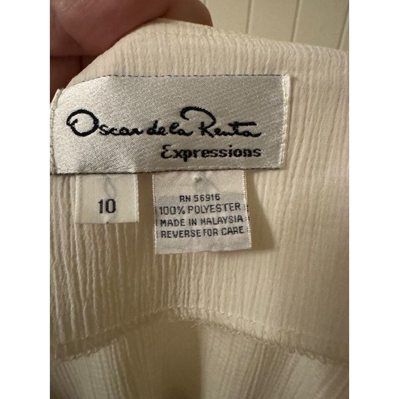 Oscar De La Renta RARE Vintage Oscar De la Renta Sheer Button Down Blouse 10 Size L / US 10 / IT 46 - 6 Thumbnail