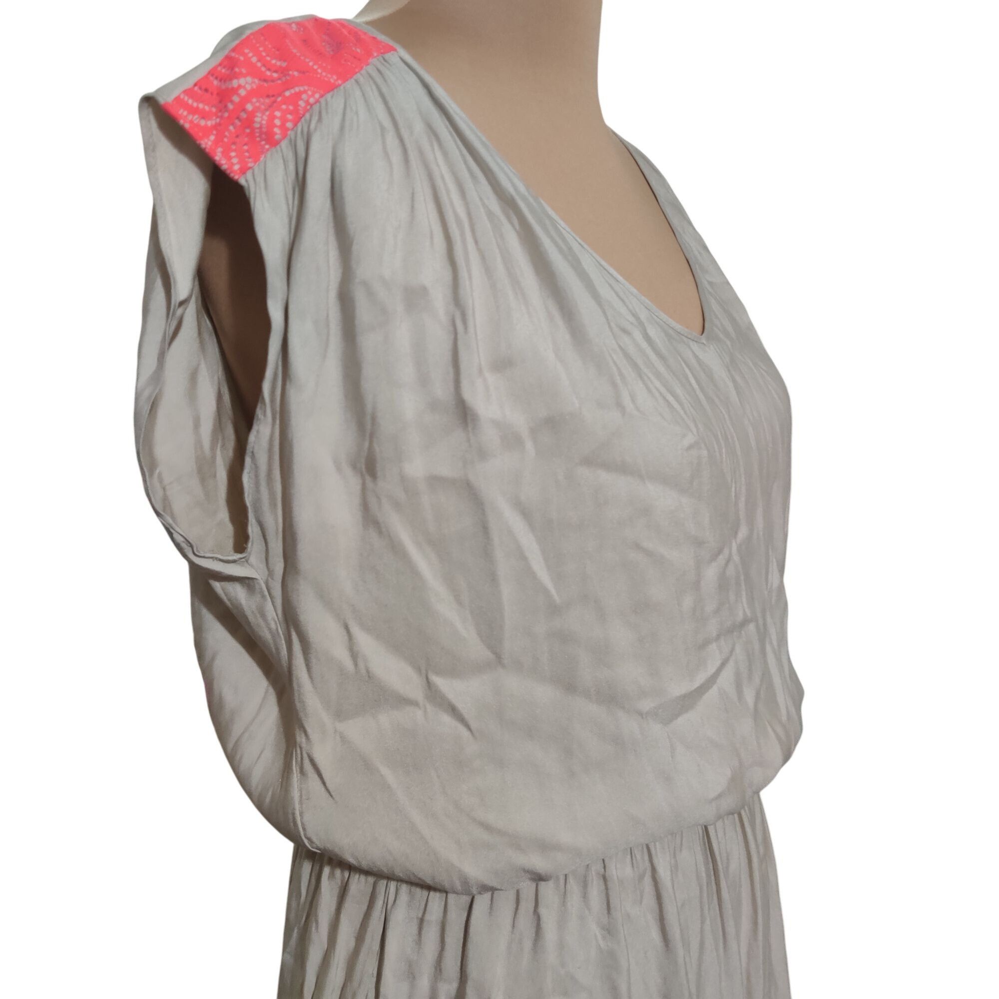Express Express Womens Dress V-Neck Dress Lightweight Pink Lace Ligh Size M / US 6-8 / IT 42-44 - 3 Thumbnail