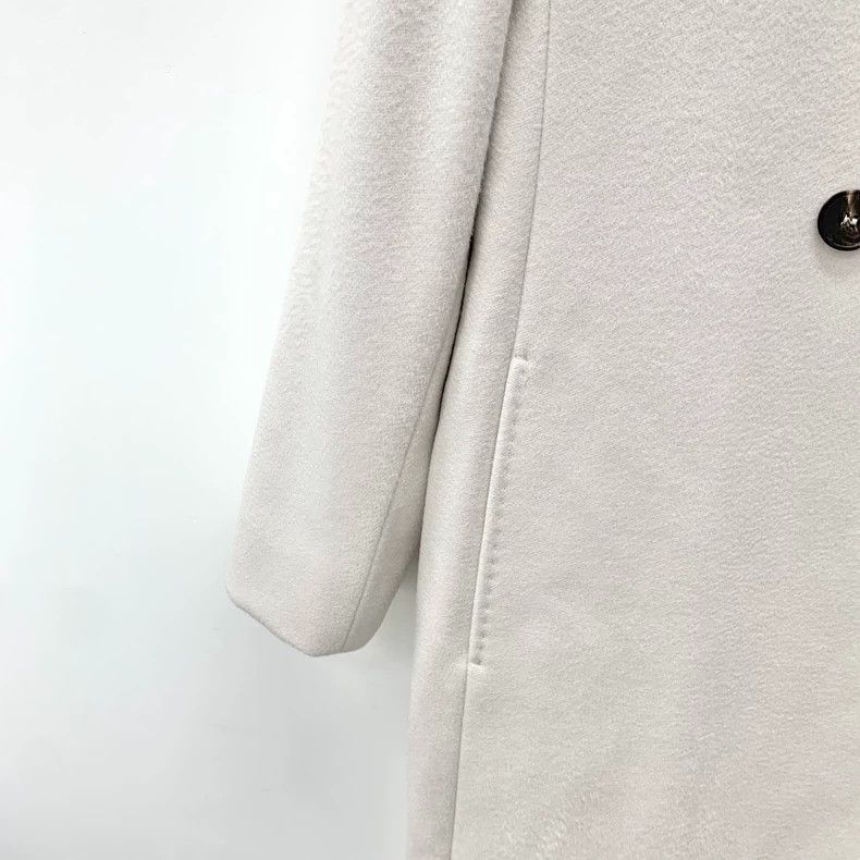 Max Mara Max Mara Off-white belted wool coat Size XS / US 0-2 / IT 36-38 - 4 Thumbnail