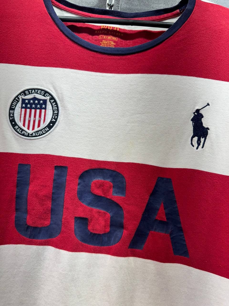 Polo Ralph Lauren × Ralph Lauren Polo Ralph Lauren United States Of America USA T-Shirt Size US L / EU 52-54 / 3 - 3 Thumbnail