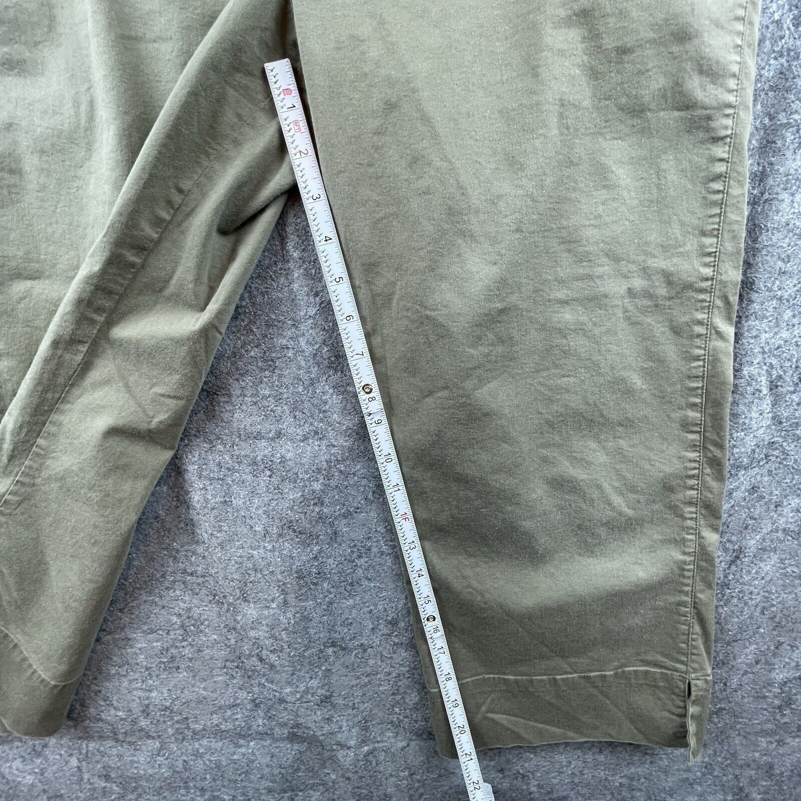 Chicos Chico's Design Pants Womens 1 Small Olive Straight Crop Wide Size 29" - 6 Thumbnail
