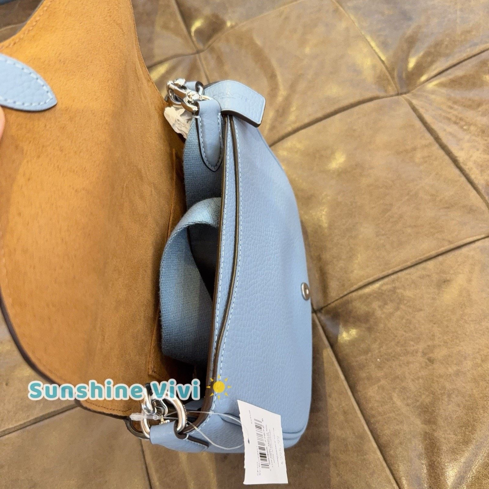 Coach NWT COACH Amelia Saddle Bag Shoulder Bag CP107 bluebell Size ONE SIZE - 4 Thumbnail