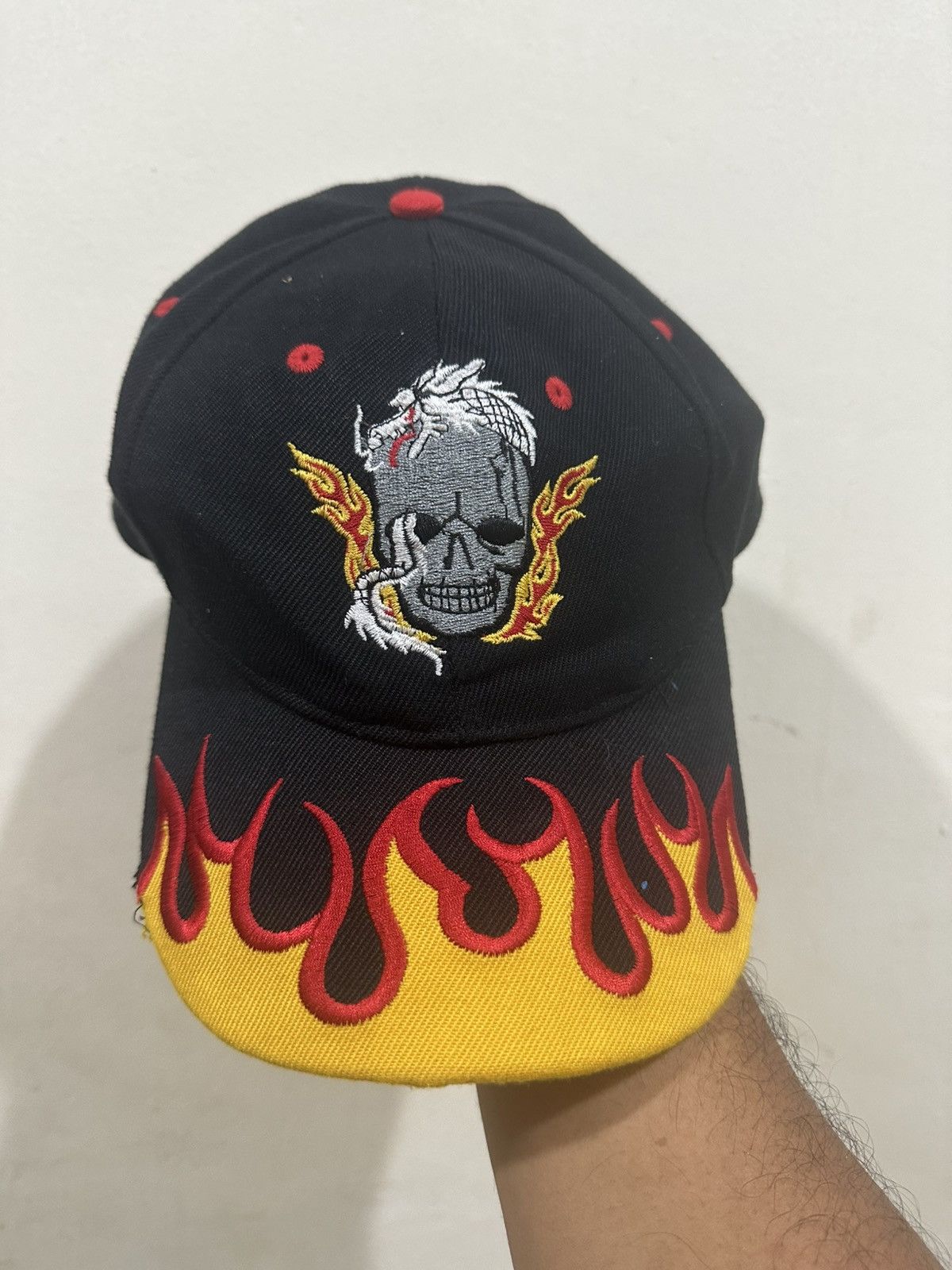 Other Y2K Flame Zombies Distress Baseball Hat Size ONE SIZE - 2 Thumbnail