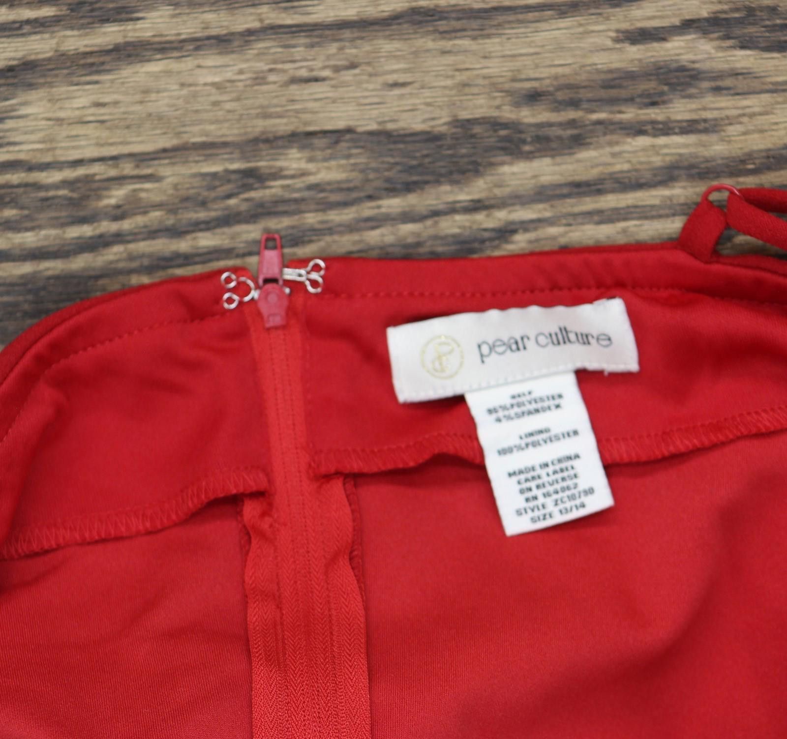 Other Nwt Pear Culture Side-cutout Bodycon Dress Zc10790 Red 13 Size M / US 6-8 / IT 42-44 - 4 Thumbnail