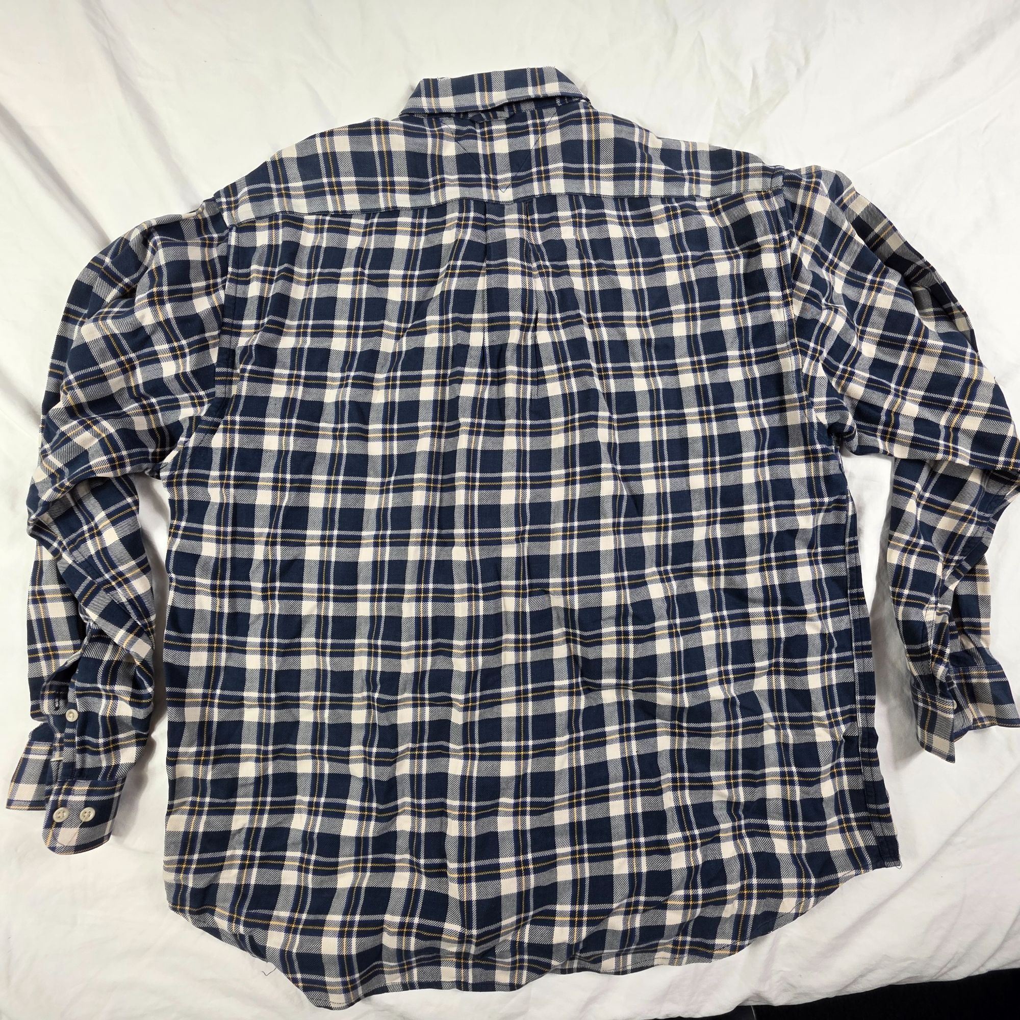 Tommy Hilfiger Tommy Hilfiger Mens Size XL Plaid Button Up Shirt Blue White Size US XL / EU 56 / 4 - 2 Thumbnail