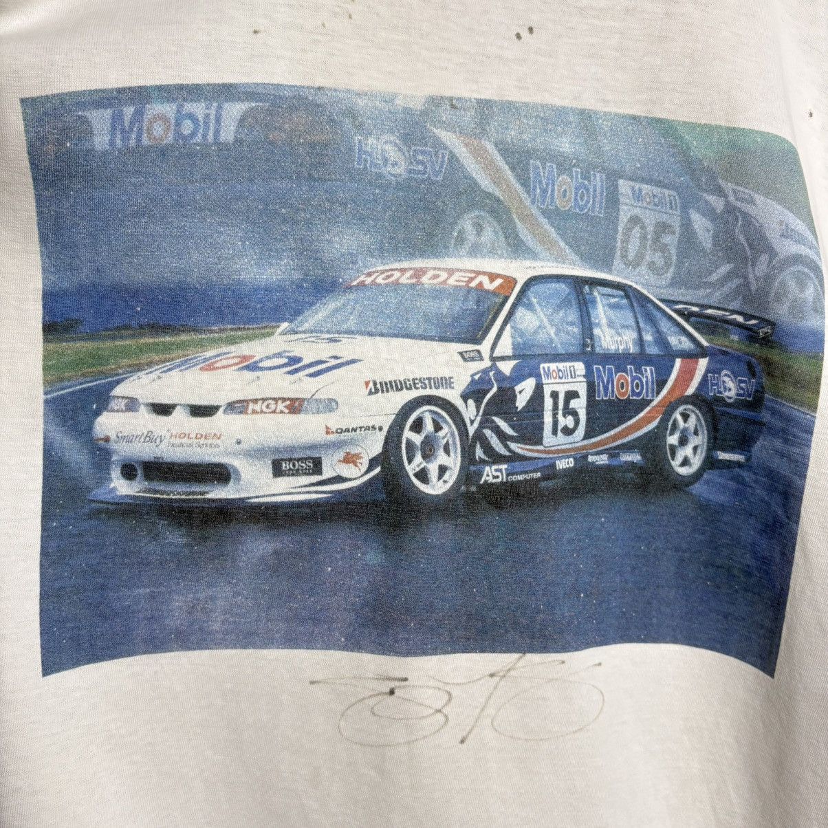 Vintage Vintage 90s Mobile Racing Car Holden Graphic Distressed Tee Size US L / EU 52-54 / 3 - 3 Thumbnail