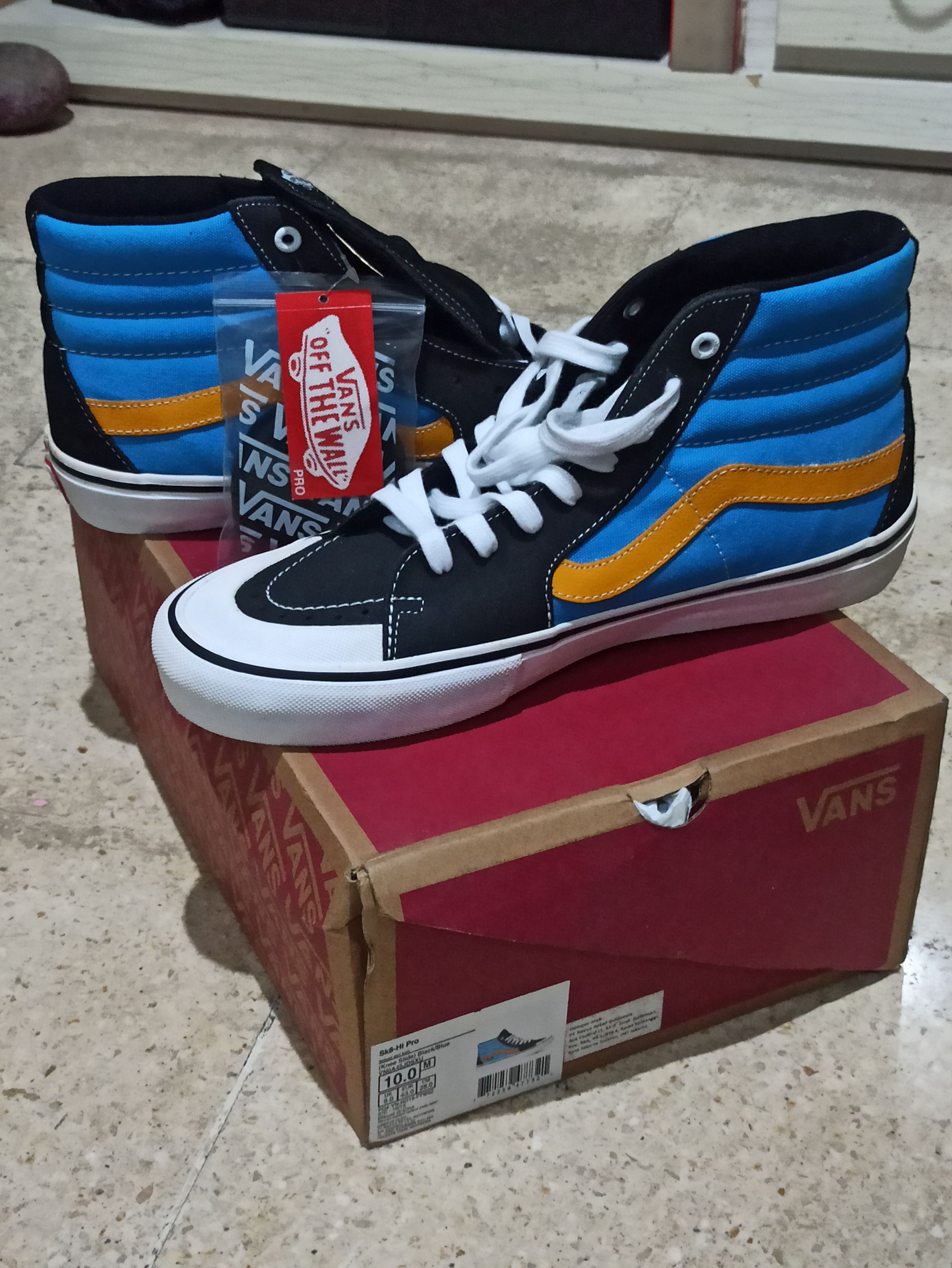 Vans Vans Sk8 Hi knee Slide Black Blue Size US 10 / EU 43 - 1 Thumbnail