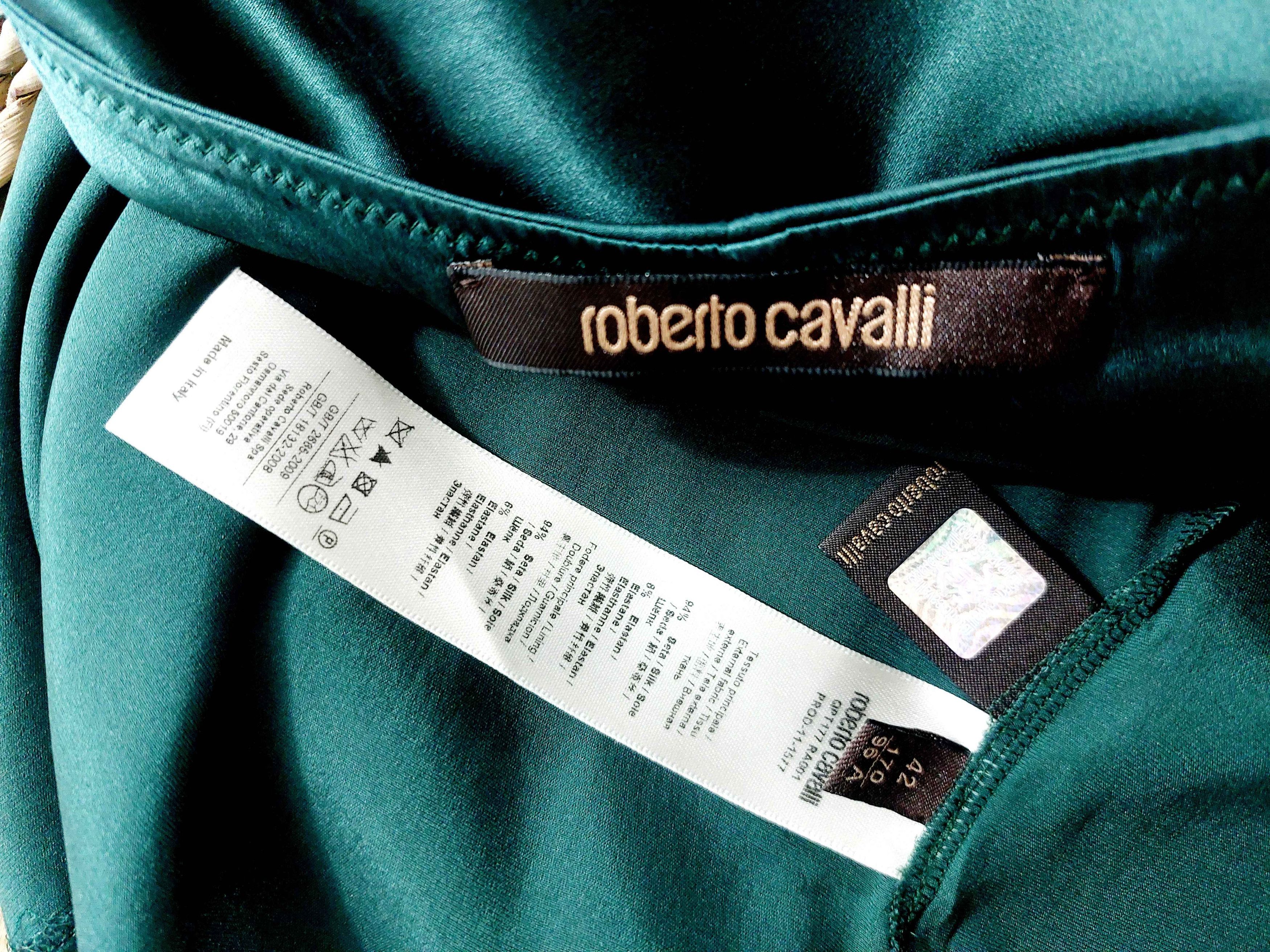 Roberto Cavalli Roberto Cavalli Green silk asymmetrical Brooch Dress Size S / US 4 / IT 40 - 12 Thumbnail