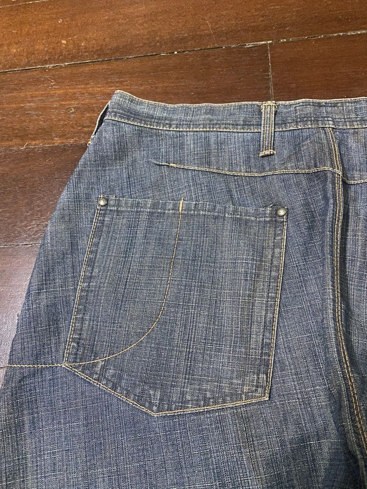 Edwin Vtg Wide Leg Jeans Edwin E Function Loose Denim Jnco Y2k Size US 35 - 19 Thumbnail