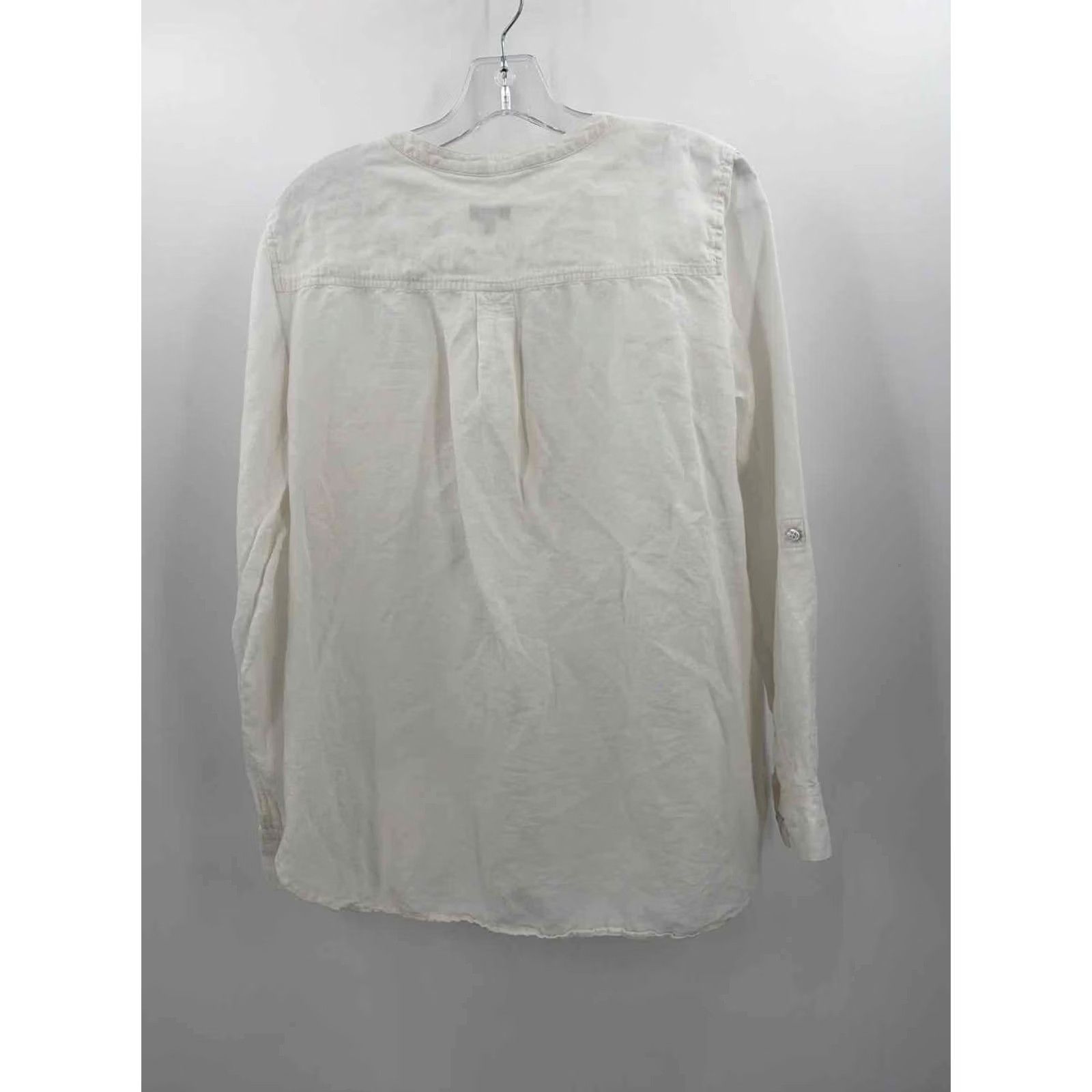 Talbots Talbots White Long Sleeve Blouse Large Size L / US 10 / IT 46 - 2 Thumbnail