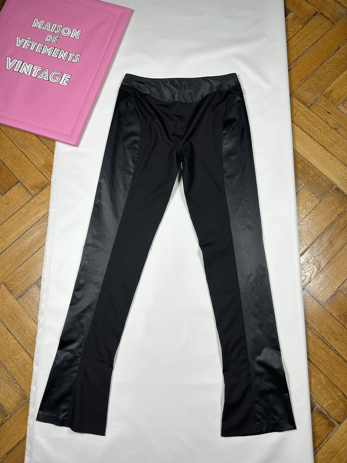 Just Cavalli × Vintage Just Cavalli Slim Stretch Pants Satin Size 27" / US 4 / IT 40 - 14 Thumbnail