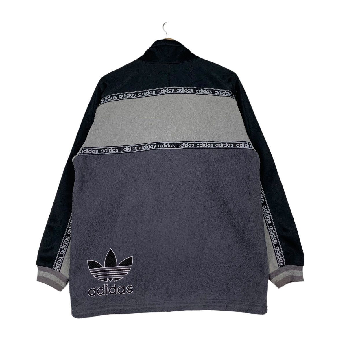 Adidas ADIDAS Trefoil Embroidery Big Logo Fleece Jumper #0935-C42 Size US M / EU 48-50 / 2 - 7 Thumbnail