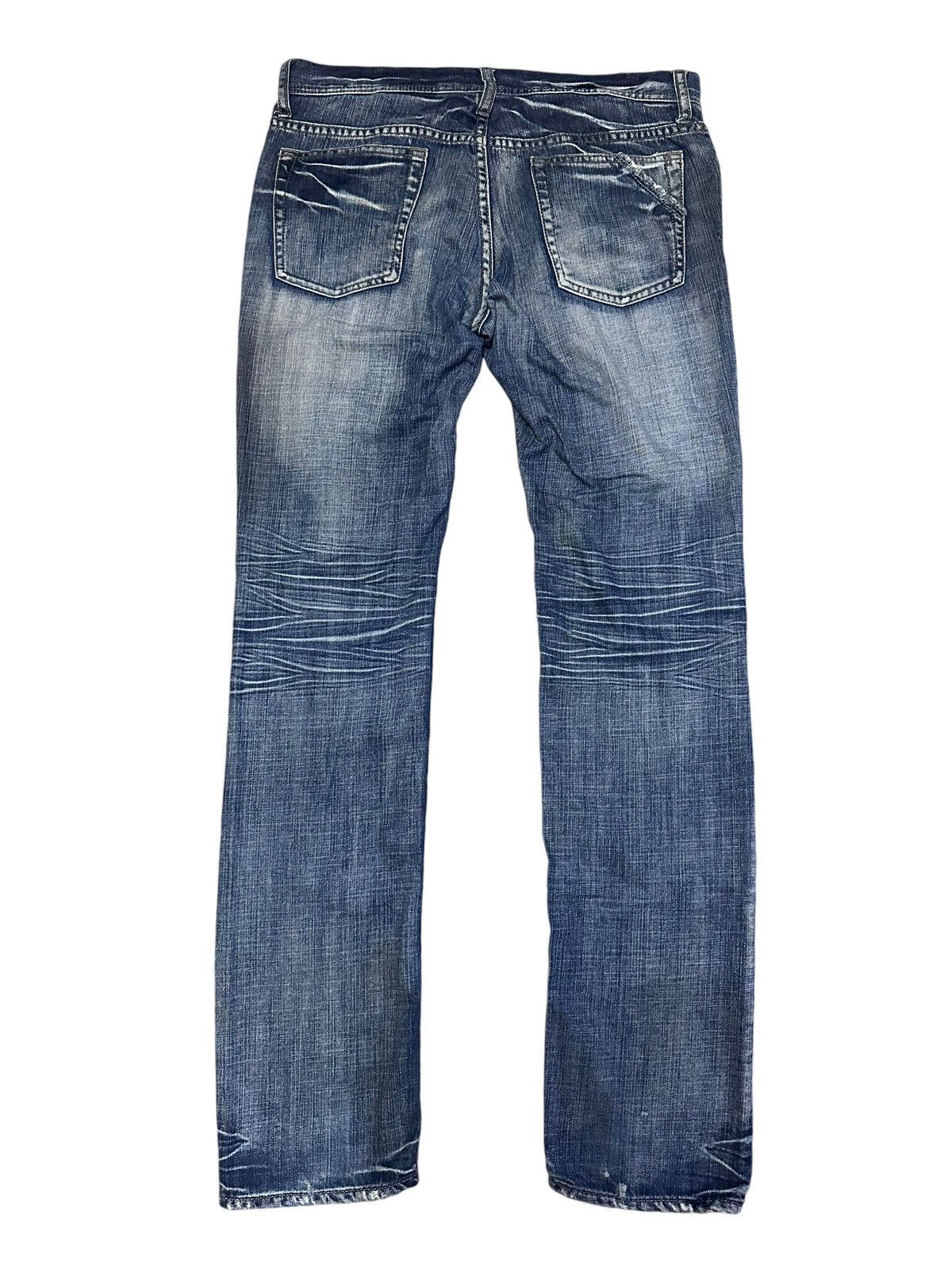 Hysteric Glamour × Japanese Brand 🇯🇵 Vintage Distressed Blue Denim Rupert Grunge Jeans Size US 33 - 3 Thumbnail
