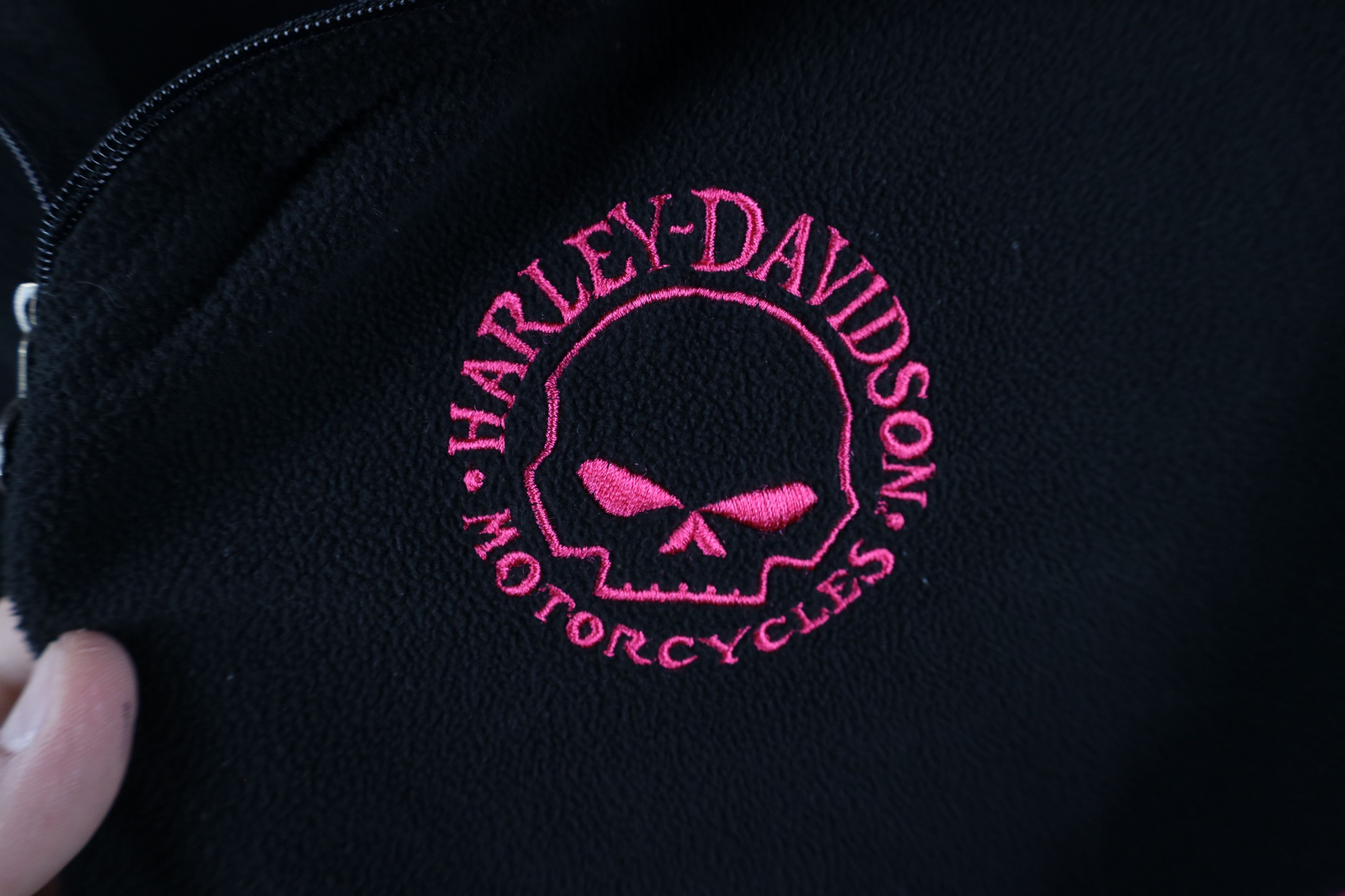 Harley Davidson × Vintage Vintage Harley Davidson Half Zip Fleece Pullover Sweater Size XXL / US 16-18 / IT 52-54 - 4 Thumbnail