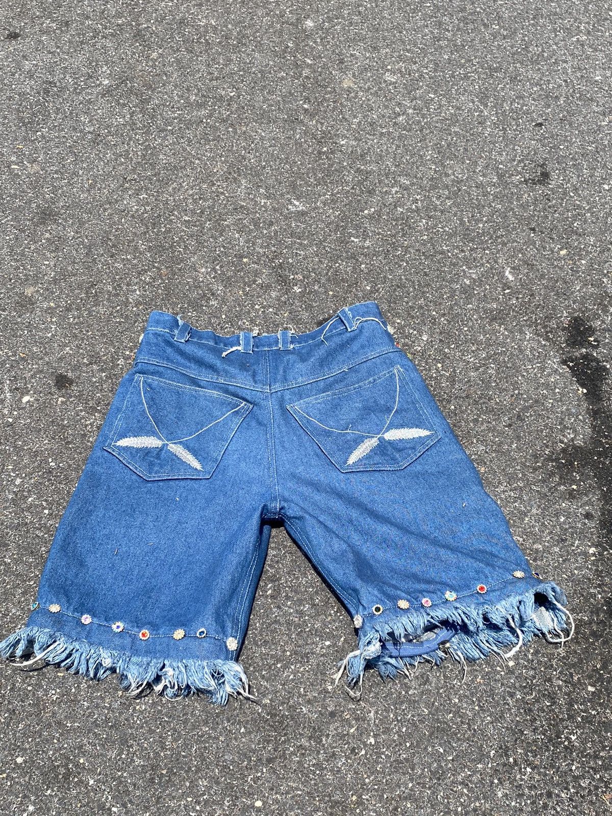 Japanese Brand Holy ✝️Jeweled Jorts Sample Size US 32 / EU 48 - 6 Thumbnail