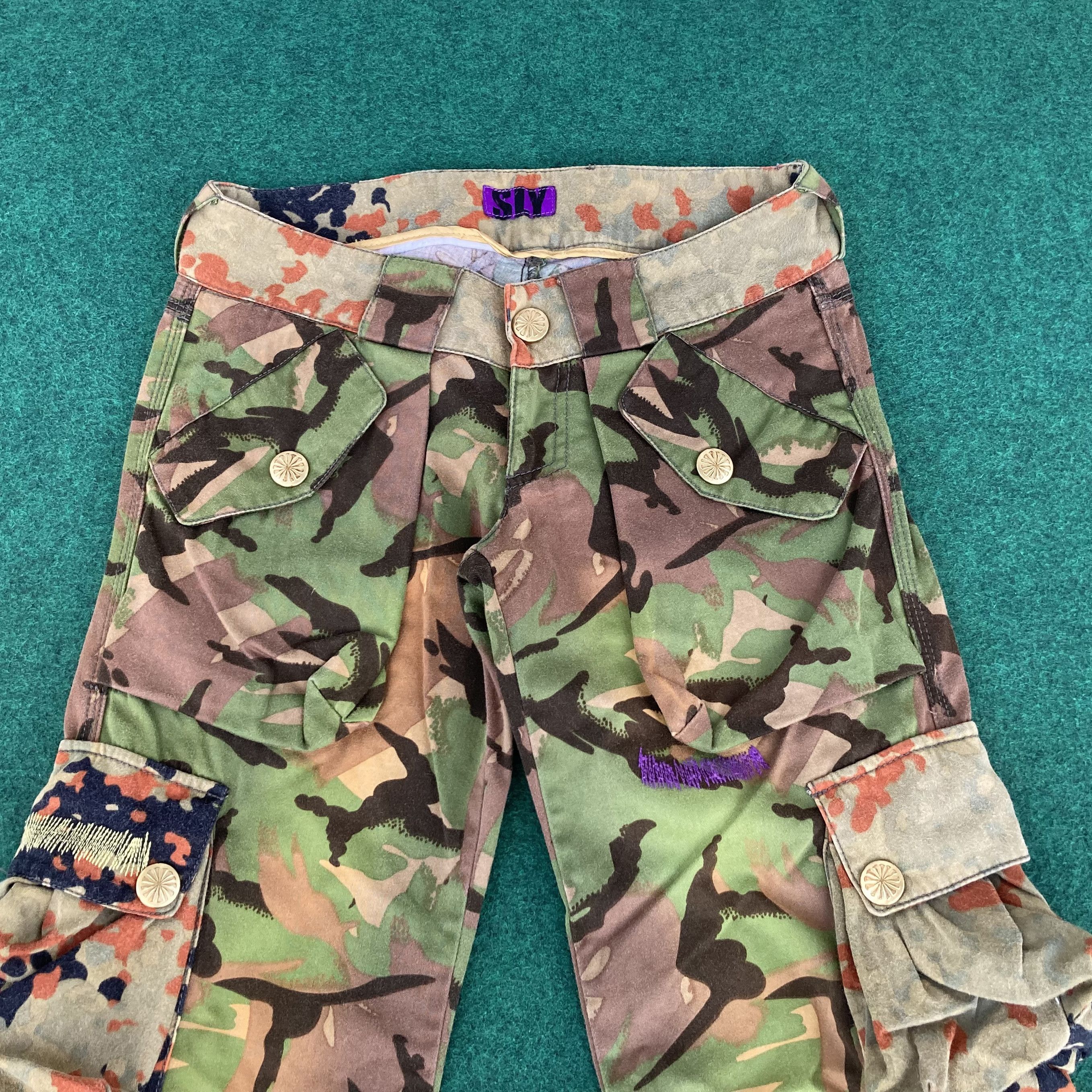 Vintage Vtg Sly Army Flared Women Jeans Size 30" / US 8 / IT 44 - 3 Thumbnail