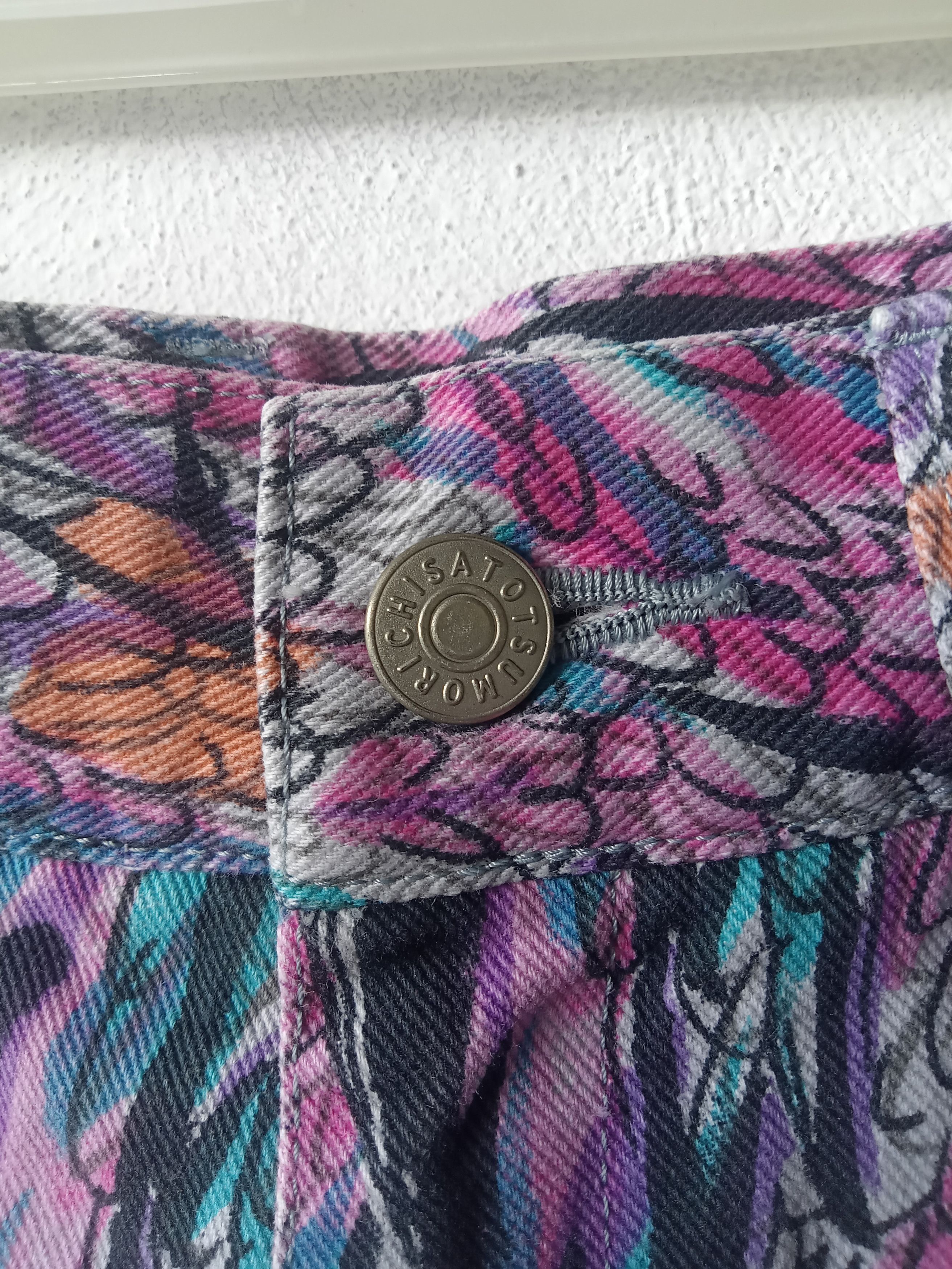 Tsumori Chisato Feathers Fullprint Short Jeans Size 29" - 3 Thumbnail