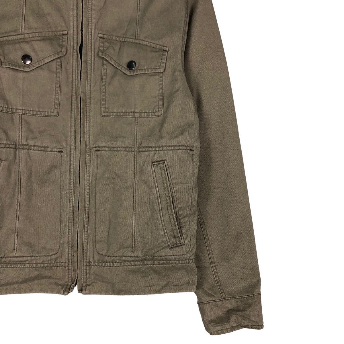 Japanese Brand 🔥Vintage Cropped Biker Jacket Gap Reversible Multi Pocket Size US S / EU 44-46 / 1 - 5 Thumbnail