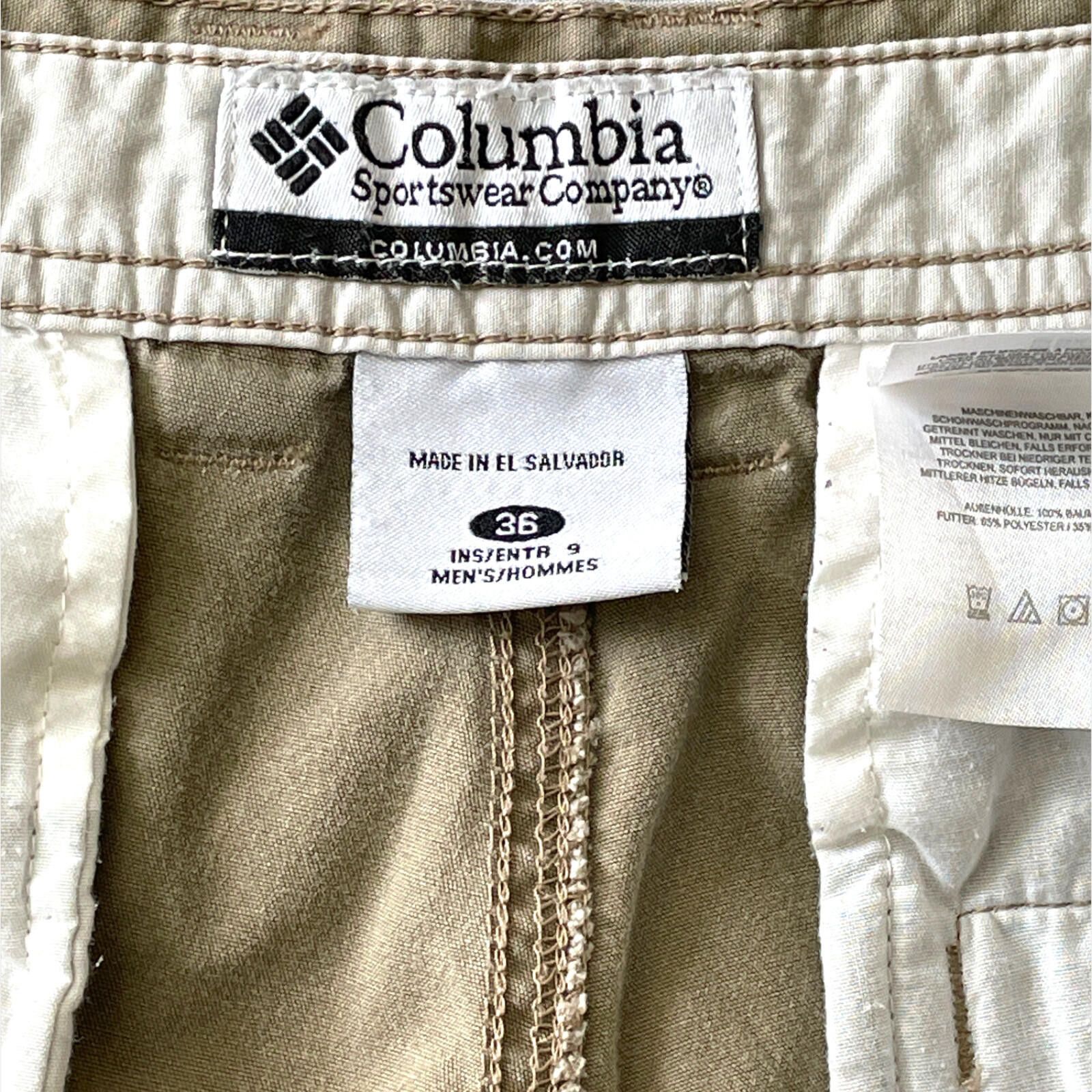 Columbia Columbia Men's Cargo Shorts Size 36 Beige Cotton 7" Inseam Size US 36 / EU 52 - 5 Thumbnail