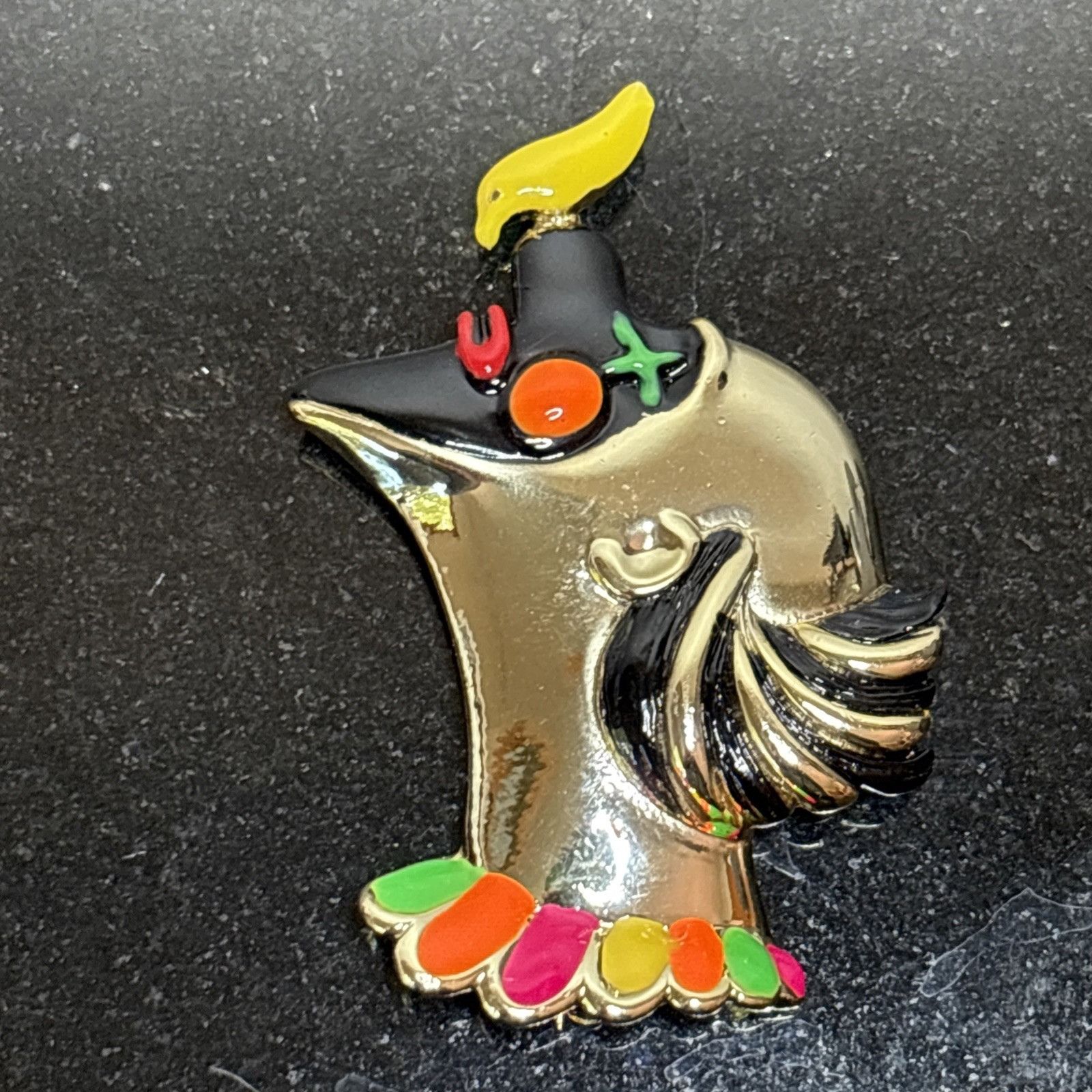 Other Vtg AJC Enamel Clown Brooch Pin Gold Tone Bird 70s 80s Pierr Size ONE SIZE - 1 Thumbnail