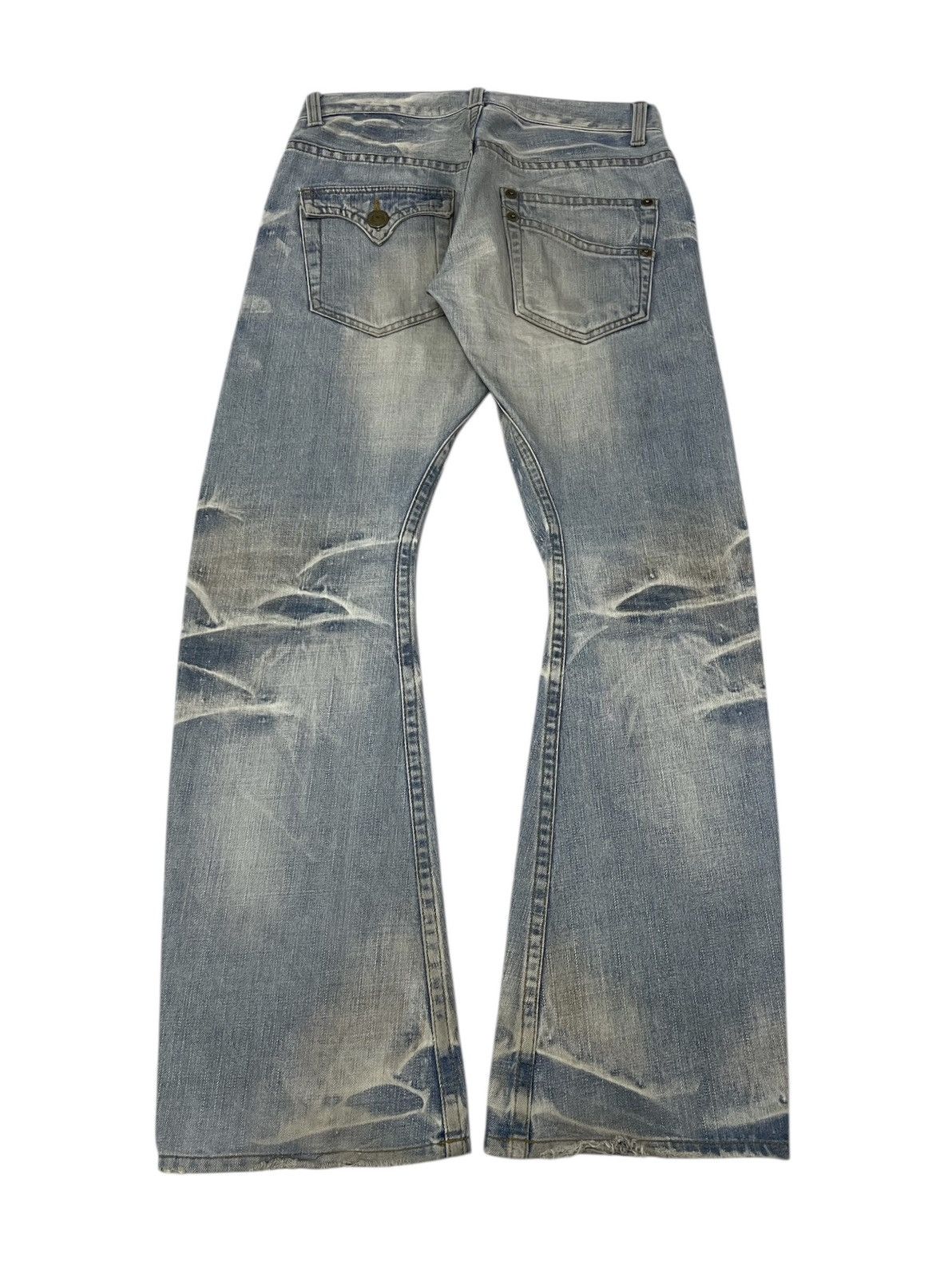 Hysteric Glamour RattleTrap Japan Flare Clawkmarks Jeans Mudwash Size US 31 - 7 Thumbnail