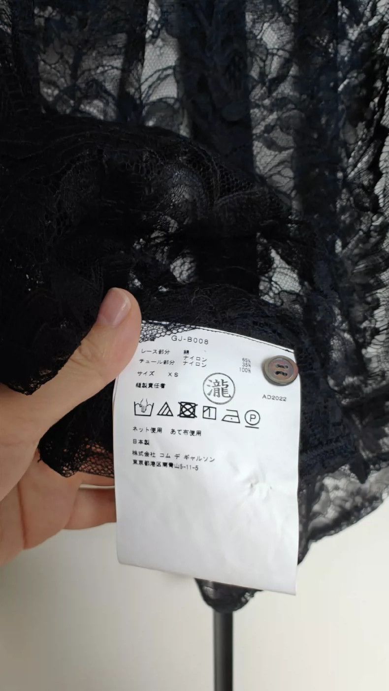 Comme des Garcons Comme Des Garcons Floral Black Lace Shirt Size XS / US 0-2 / IT 36-38 - 5 Thumbnail