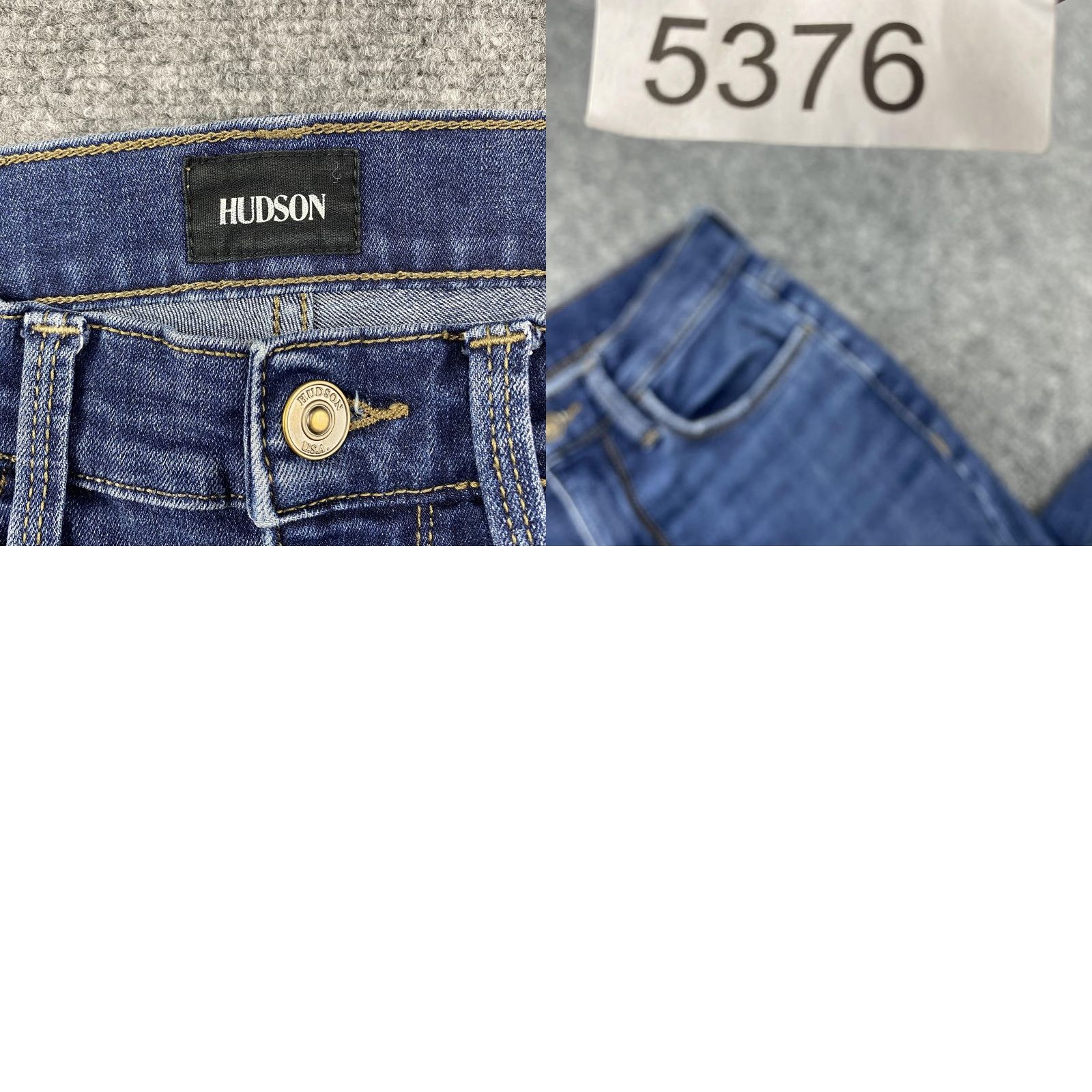 Hudson HUDSON Jeans Womens 25 Blue Blair Skinny Stretch Denim 5-Pocket Mid Rise Zip Fly Size 42" / US 20 - 10 Thumbnail