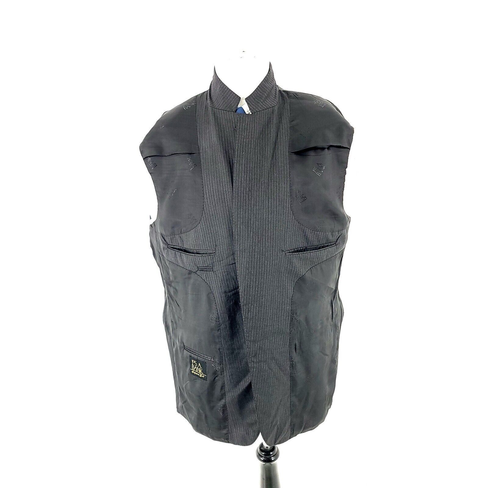 Jos. A. Bank Jos A Bank Signature Gold Wool 2 Button Suit Jacket 46R Gray Size 46R - 10 Thumbnail
