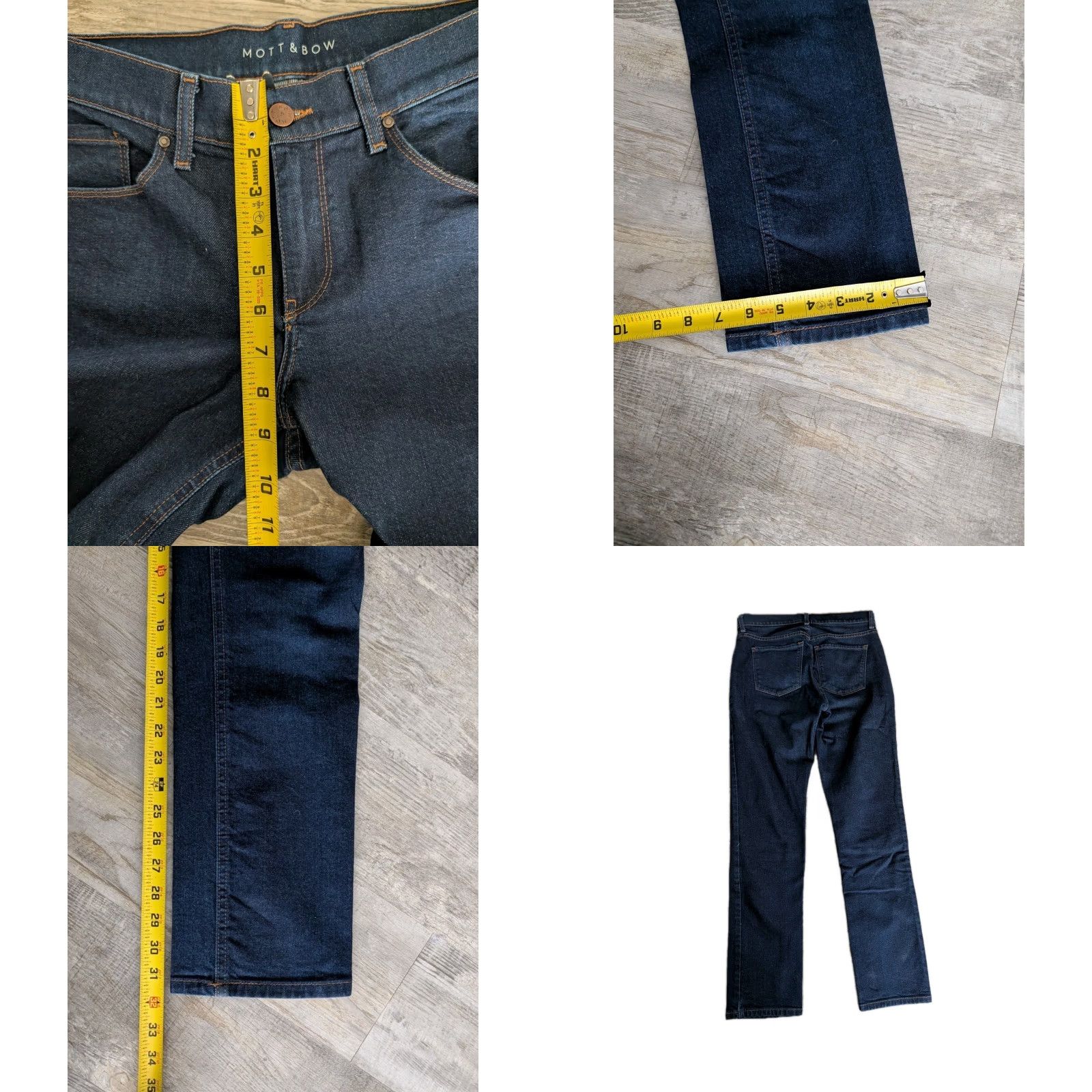 Mott & Bow Mott & Bow Ludlow Boyfriend Jeans Dark Wash Stretch Denim Women’s 28x32 EUC Size 28" / US 6 / IT 42 - 9 Thumbnail