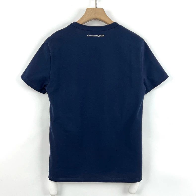 Alexander McQueen Alexander Mcqueen Dark blue insect embroidered letter logo Size L / US 10 / IT 46 - 2 Thumbnail